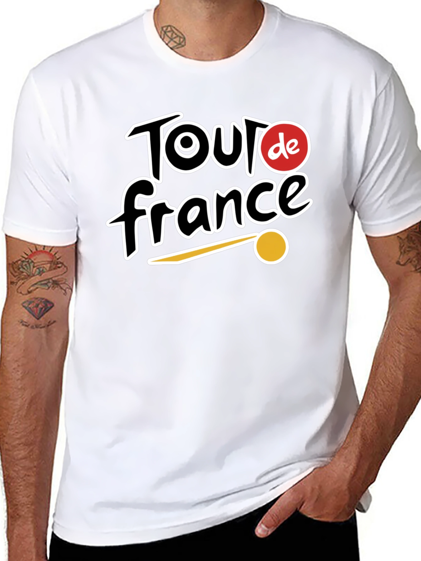 Tour de France Cycling Fan T-Shirt - Black