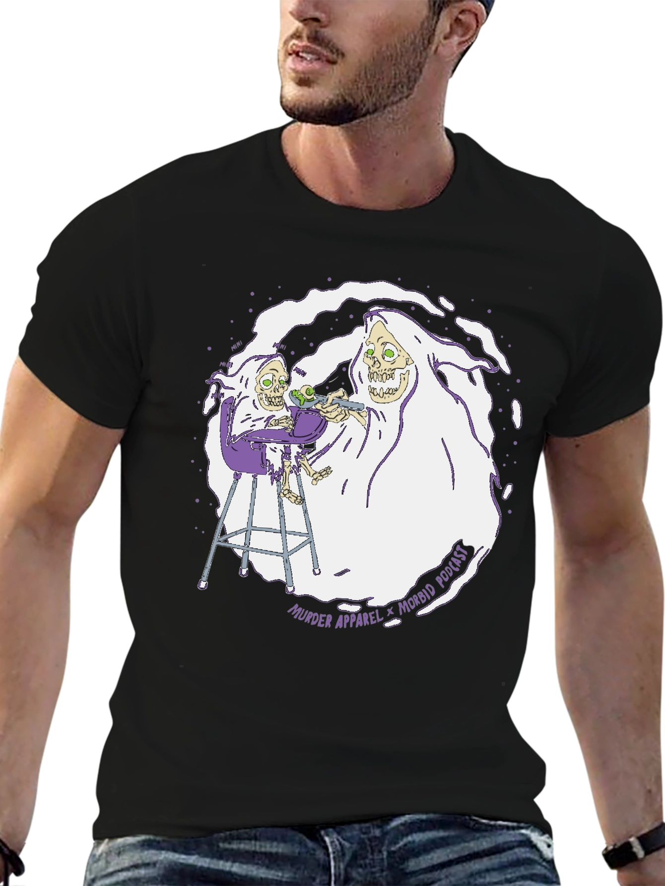 Morbid Podcast Murder Apparel Graphic T-Shirt
