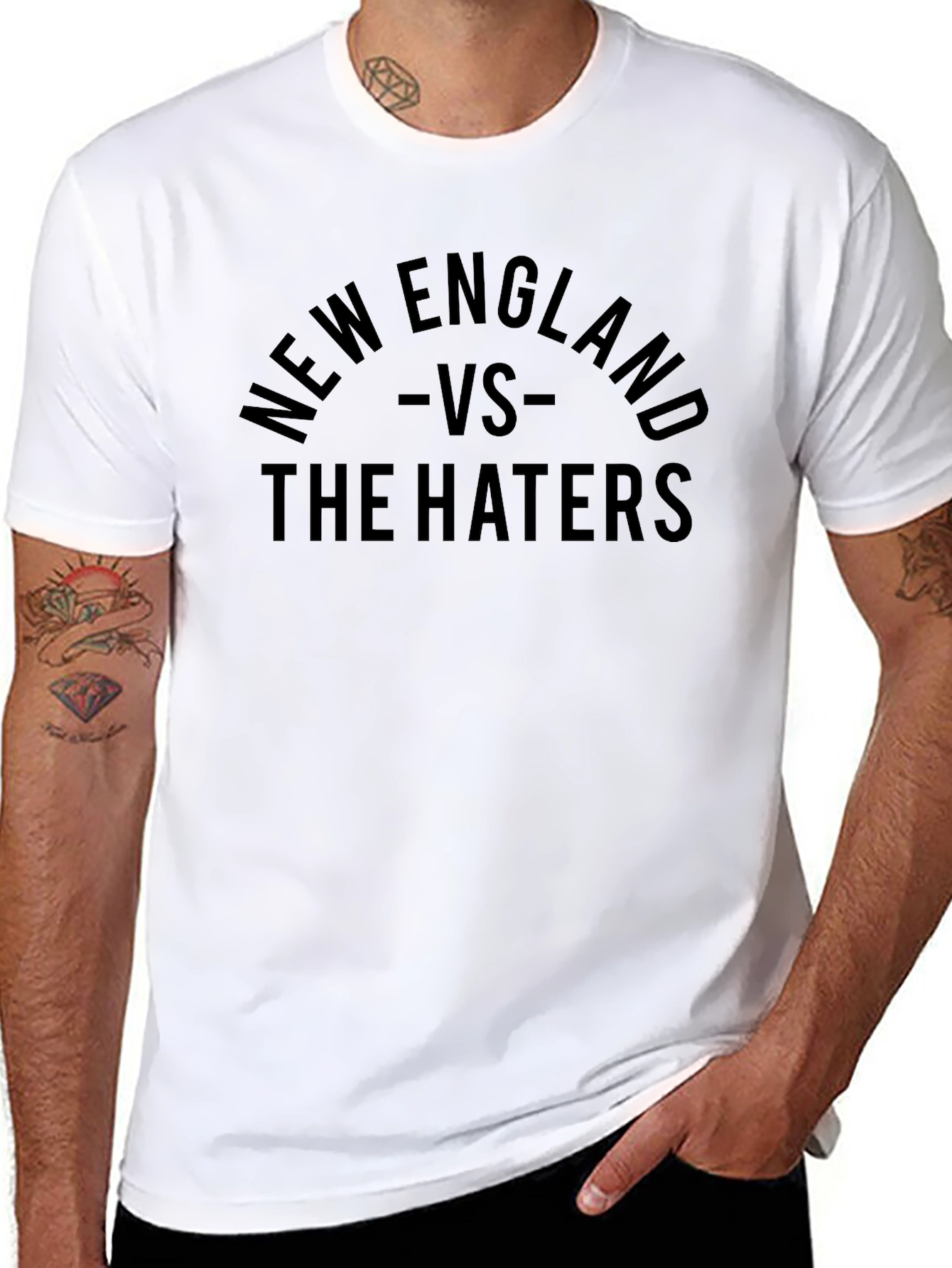 New England VS The Haters Black T-Shirt
