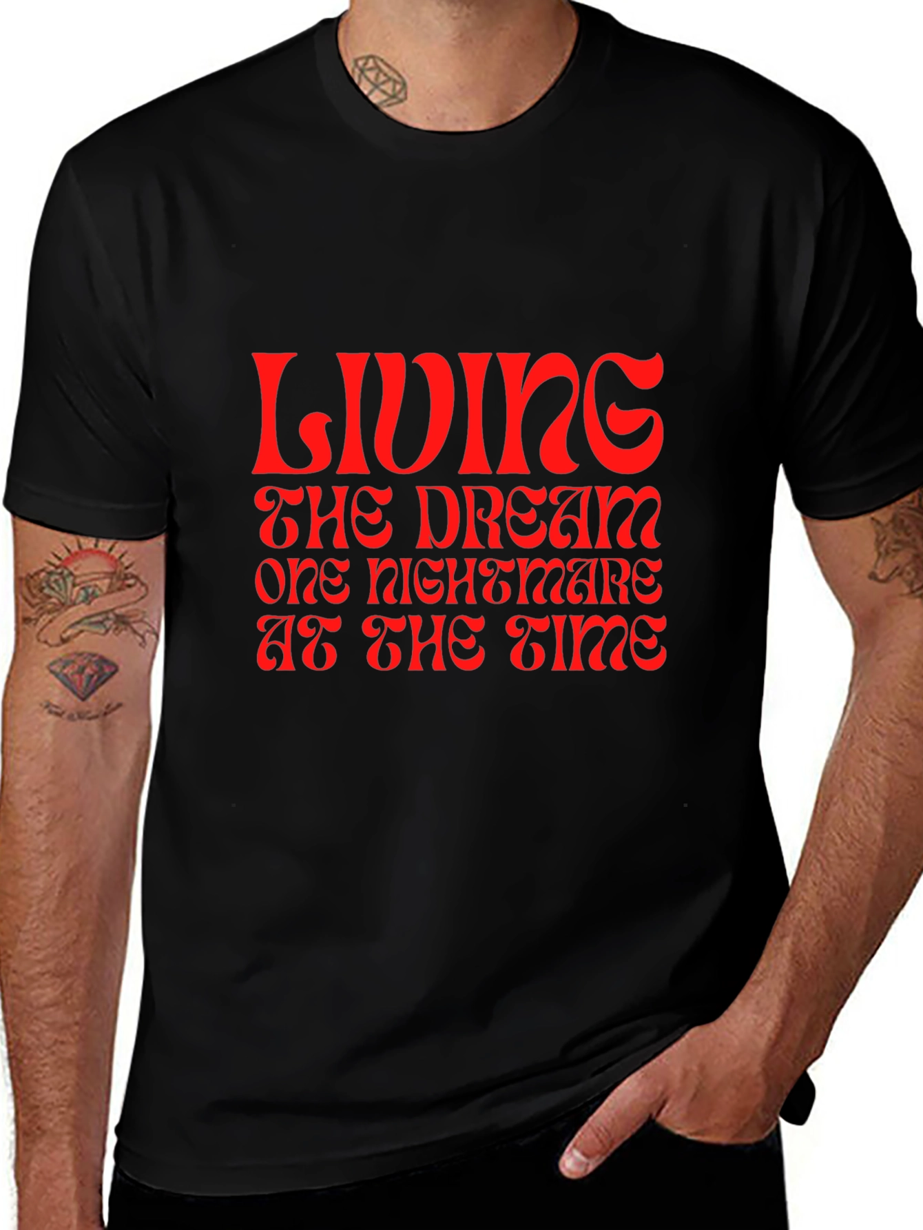 Living the Dream Graphic Tee - Black