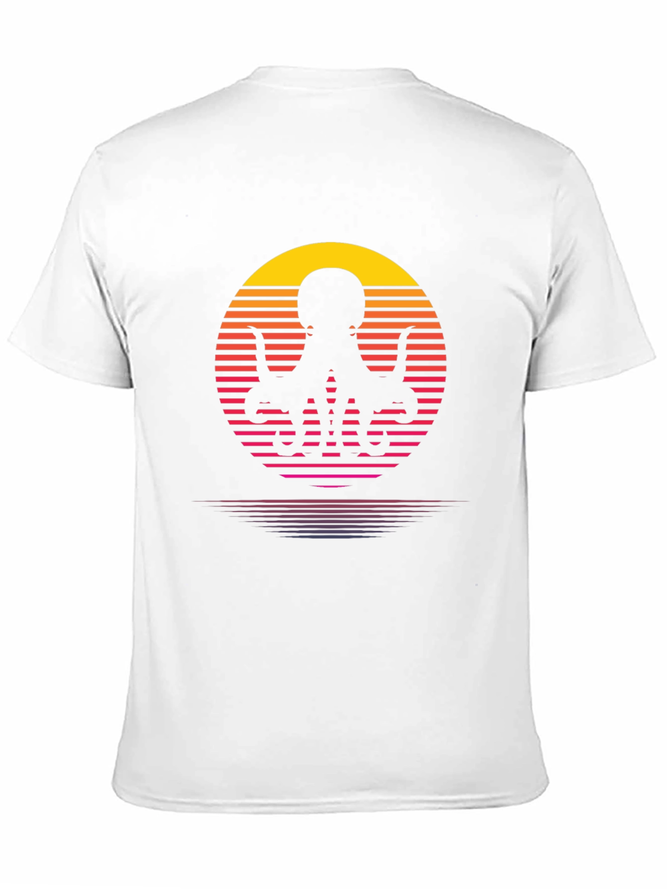 Retro Octopus T-Shirt - Sunset Graphic Tee