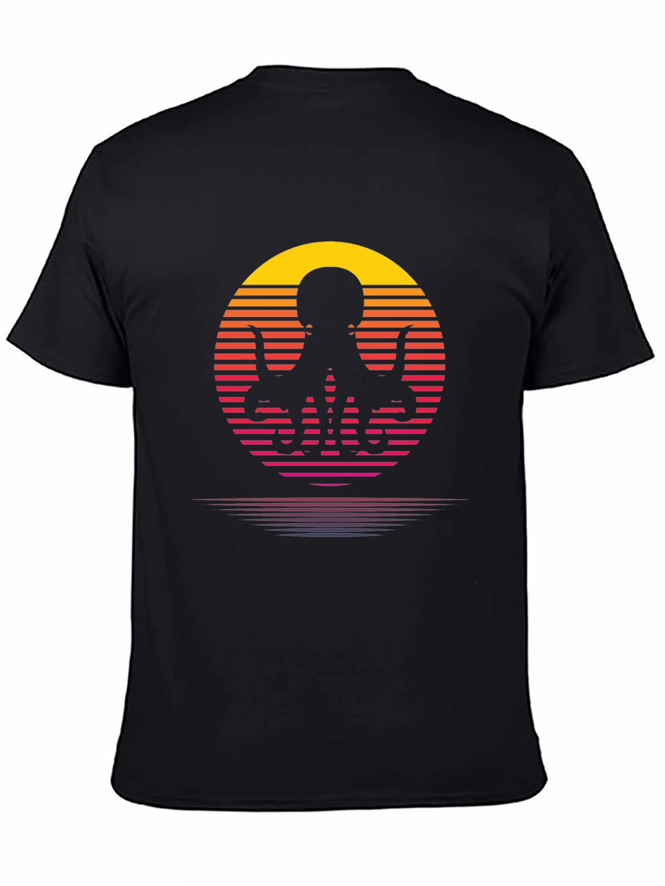 Retro Octopus T-Shirt - Sunset Graphic Tee