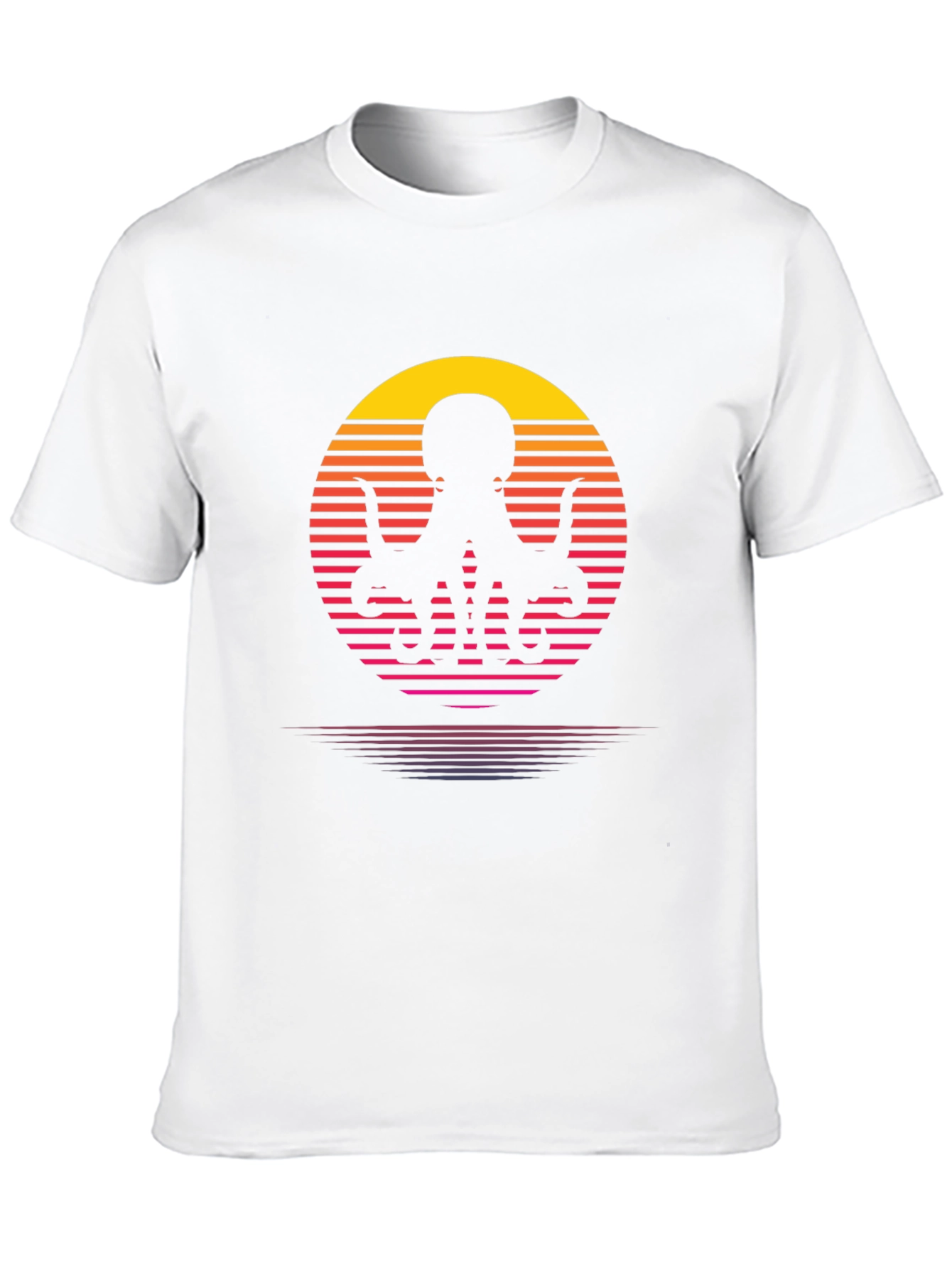 Retro Octopus T-Shirt - Sunset Graphic Tee