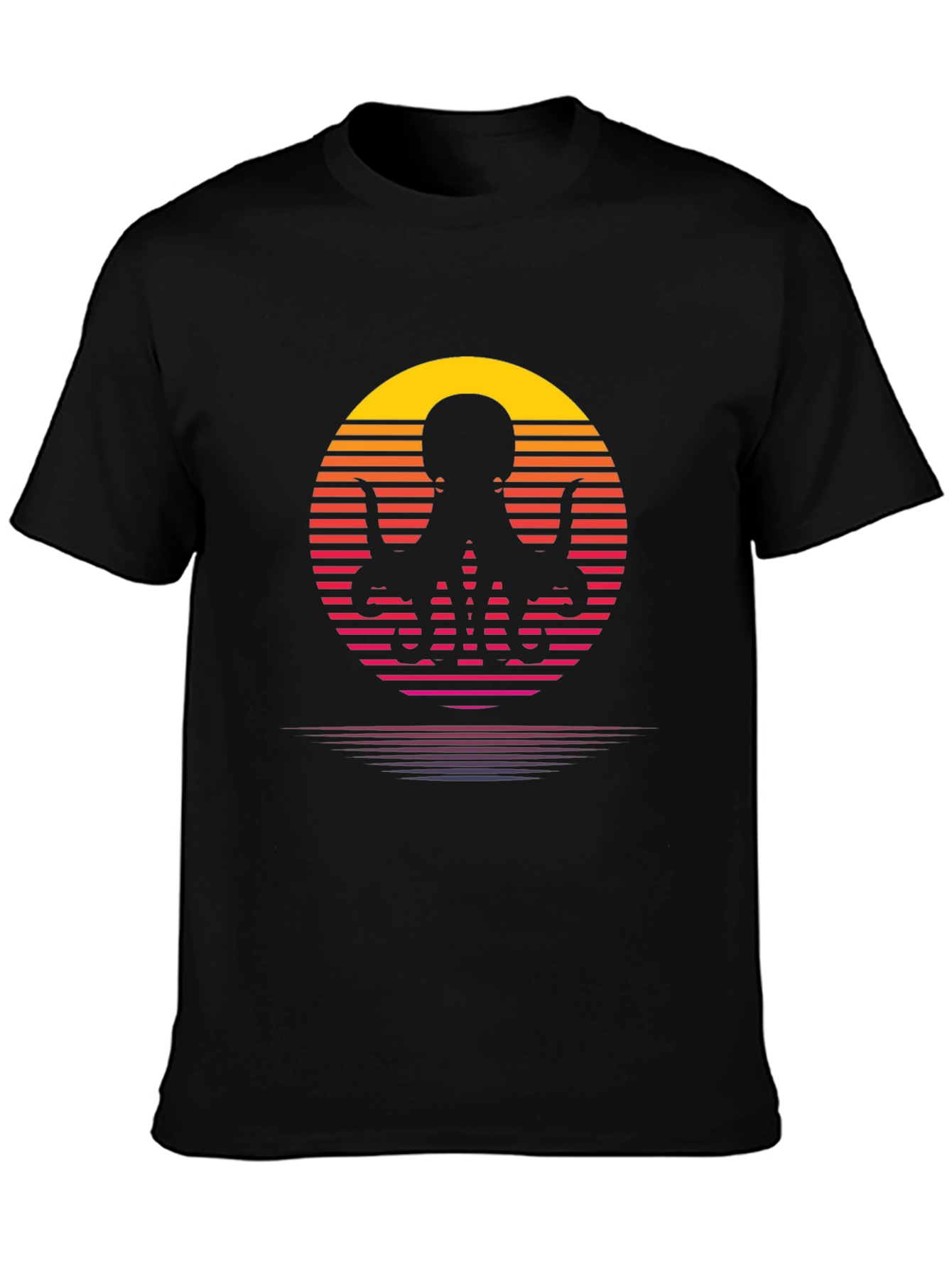 Retro Octopus T-Shirt - Sunset Graphic Tee