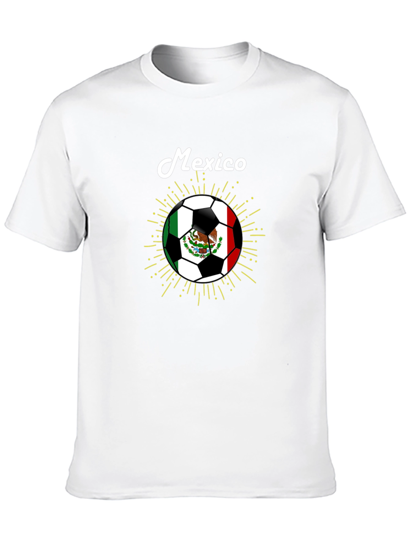 Mexico Soccer Ball Graphic T-Shirt - Black