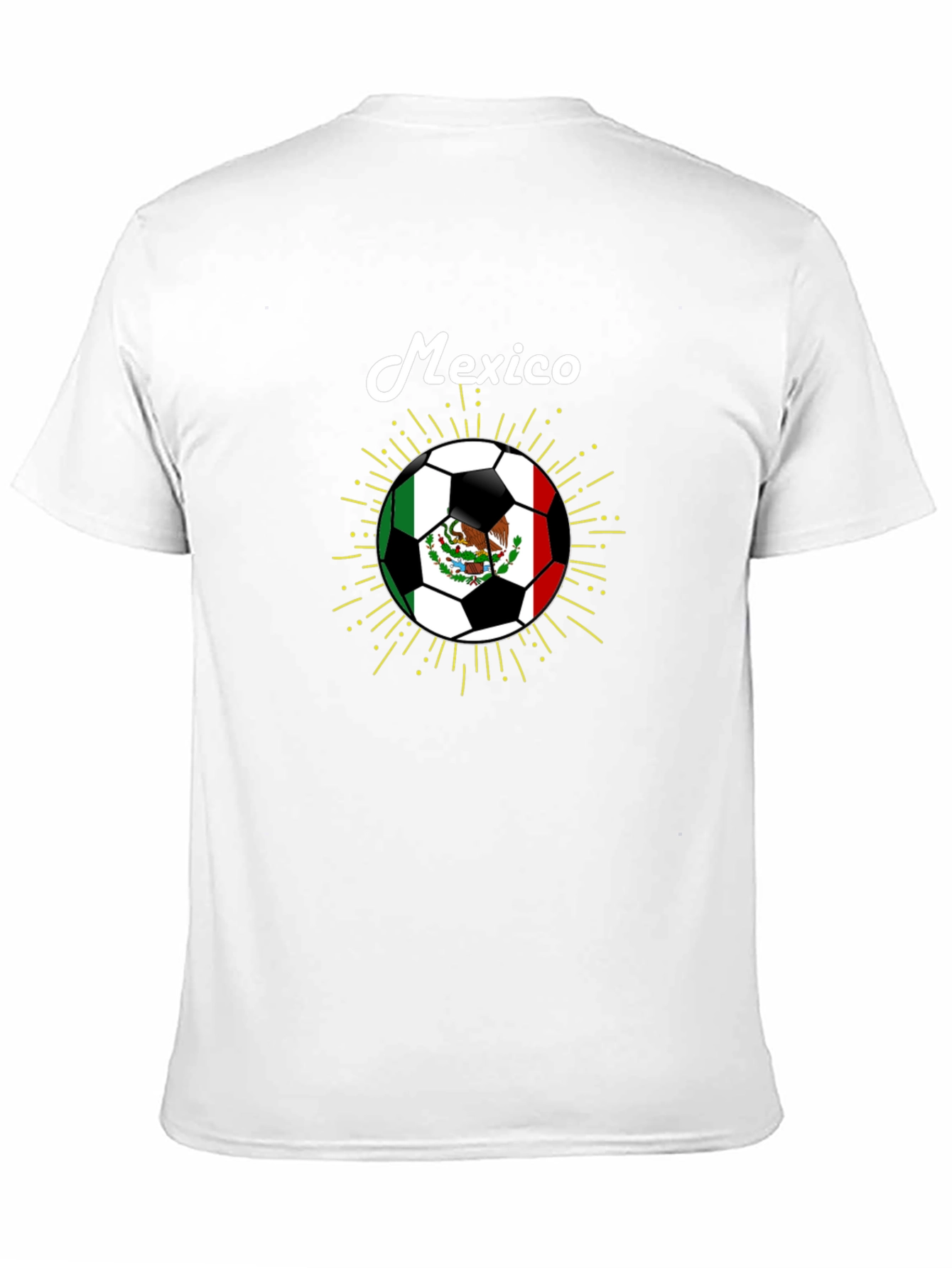 Mexico Soccer Ball Graphic T-Shirt - Black