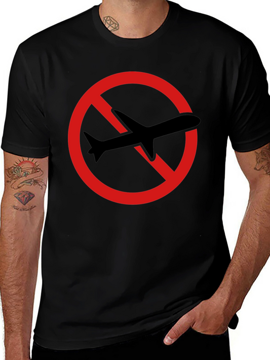 No Flights T-Shirt - Black Crew Neck Tee