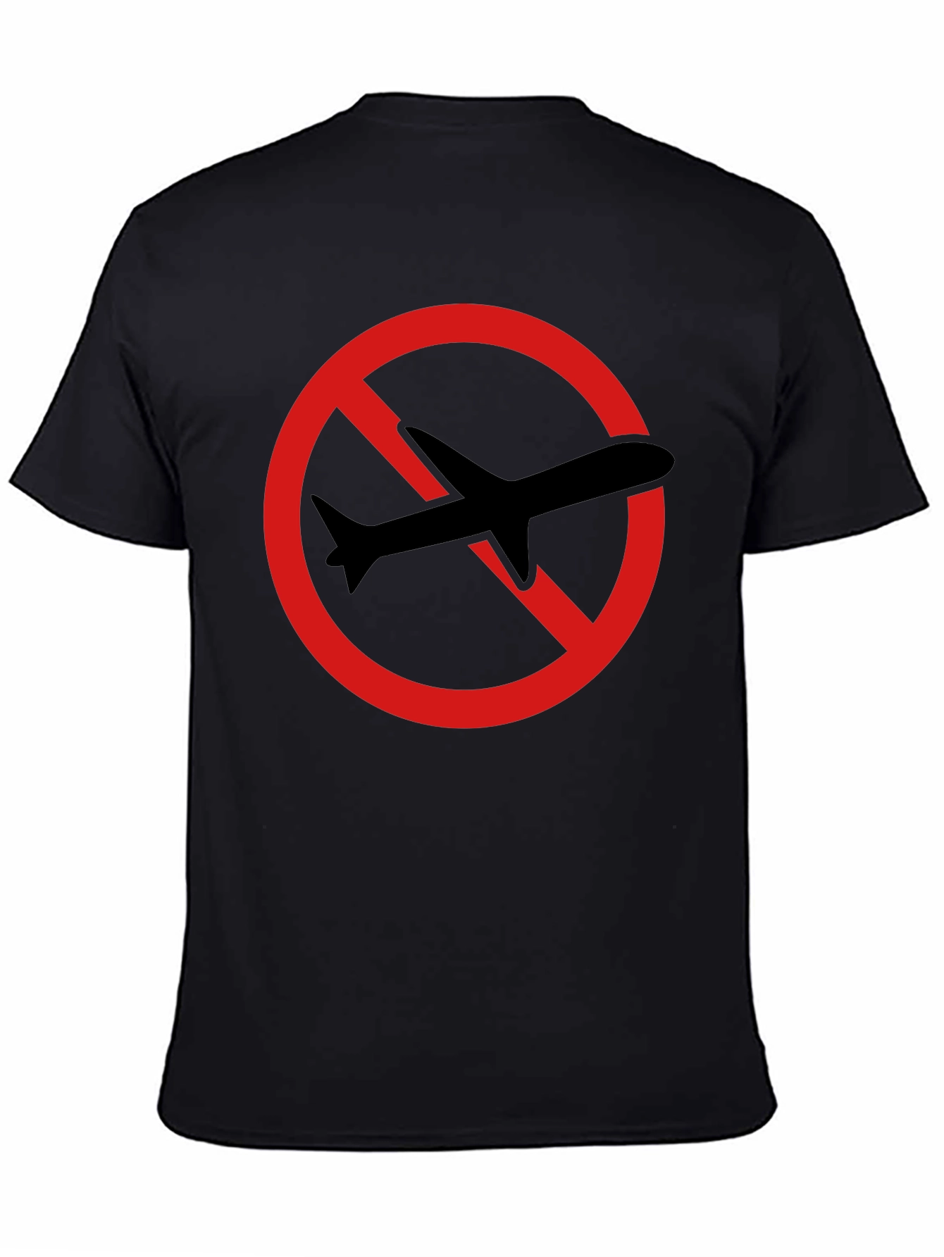 No Flights T-Shirt - Black Crew Neck Tee