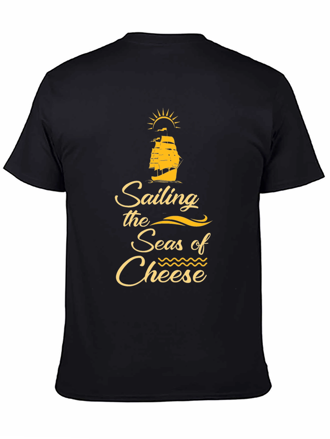 Sailing the Seas of Cheese Black T-Shirt