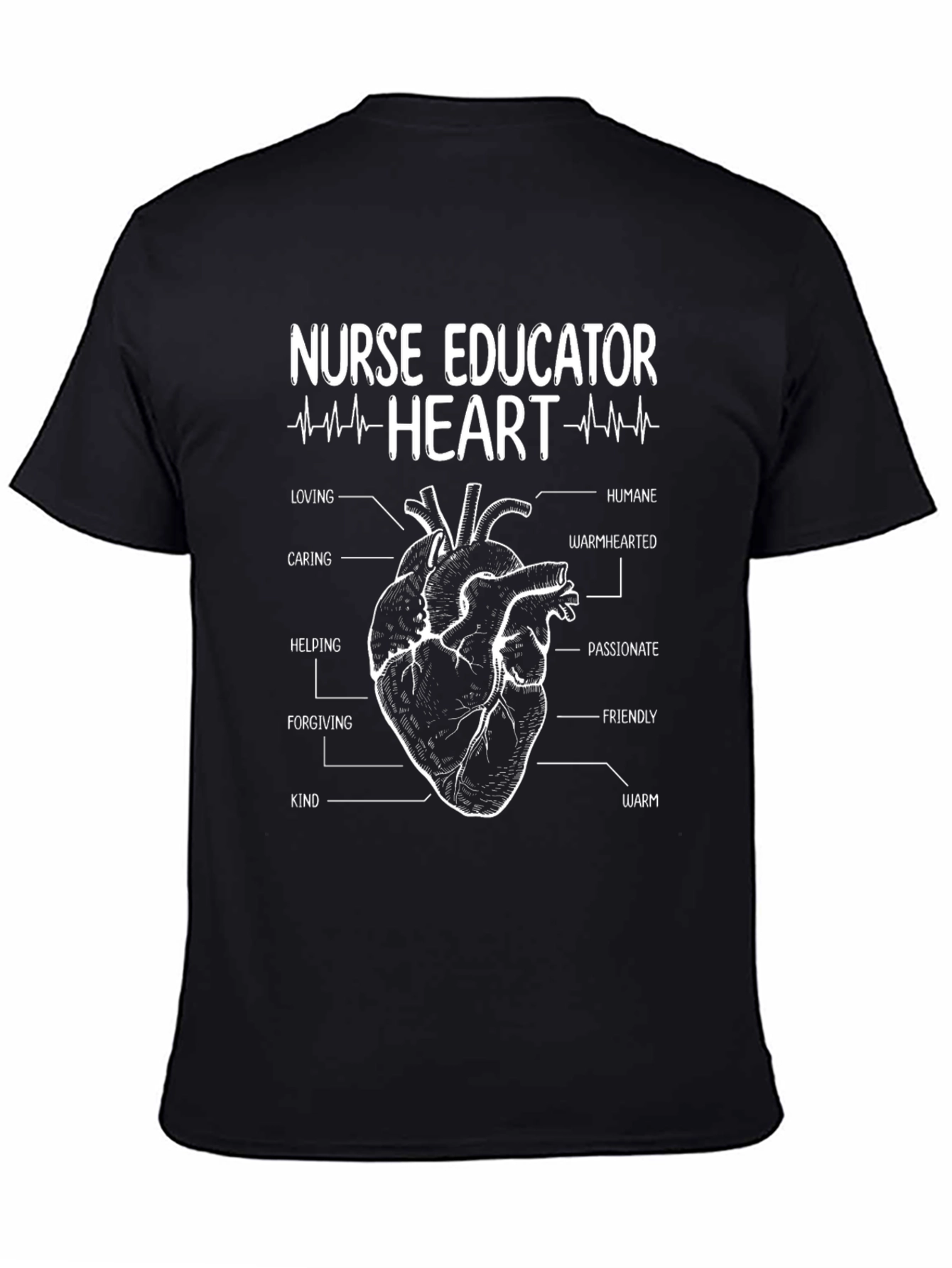 Nurse Educator Heart Anatomy Graphic T-Shirt
