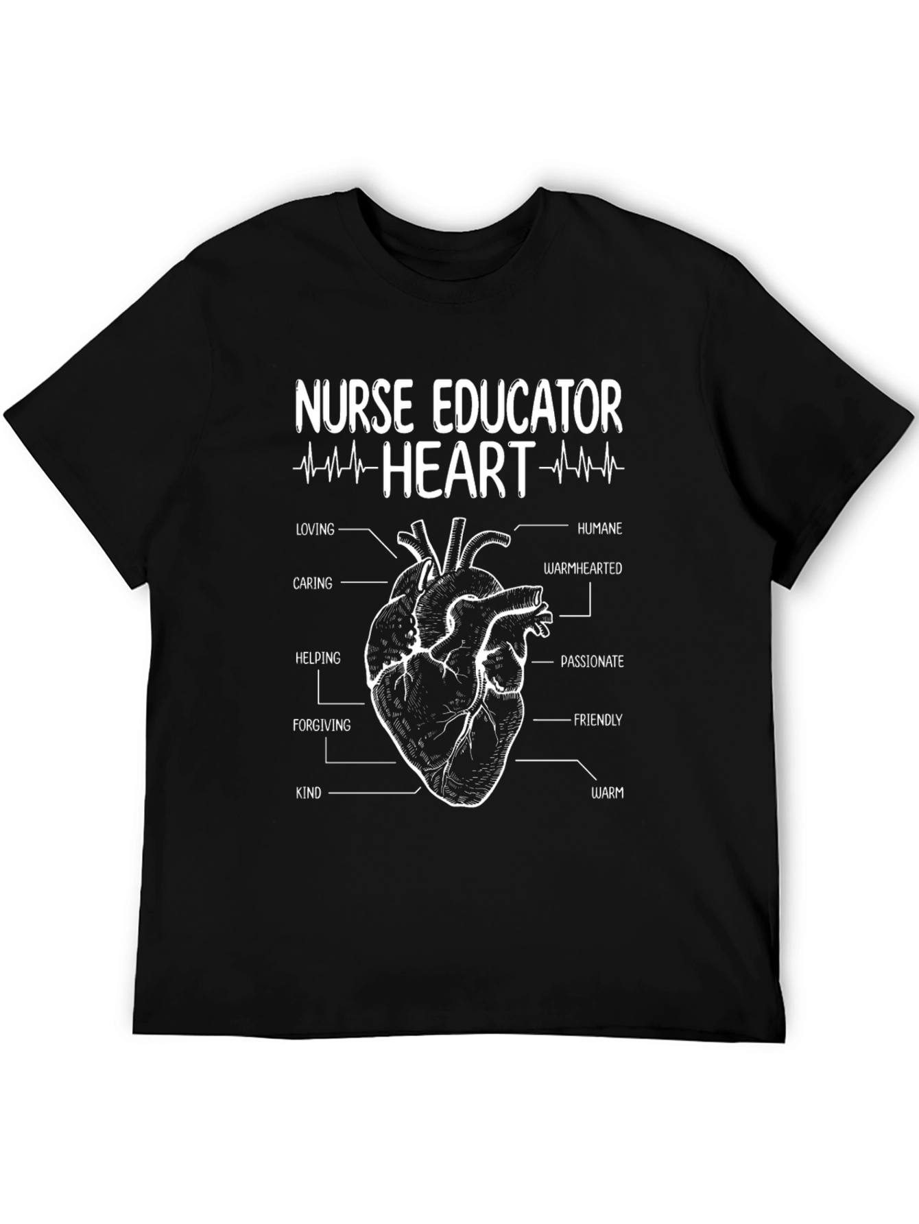 Nurse Educator Heart Anatomy Graphic T-Shirt
