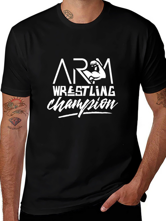 Arm Wrestling Champion Black T-Shirt