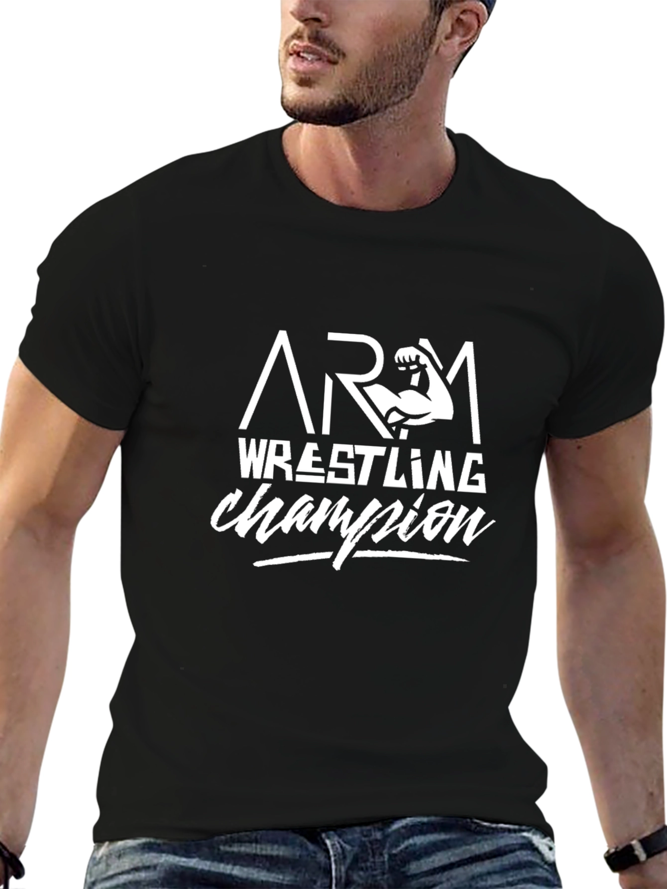 Arm Wrestling Champion Black T-Shirt