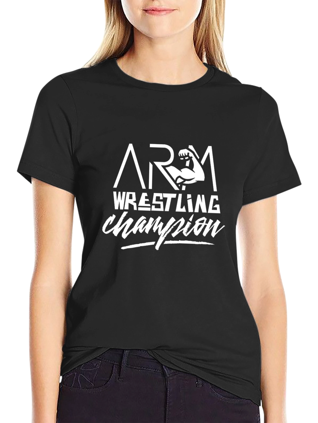 Arm Wrestling Champion Black T-Shirt