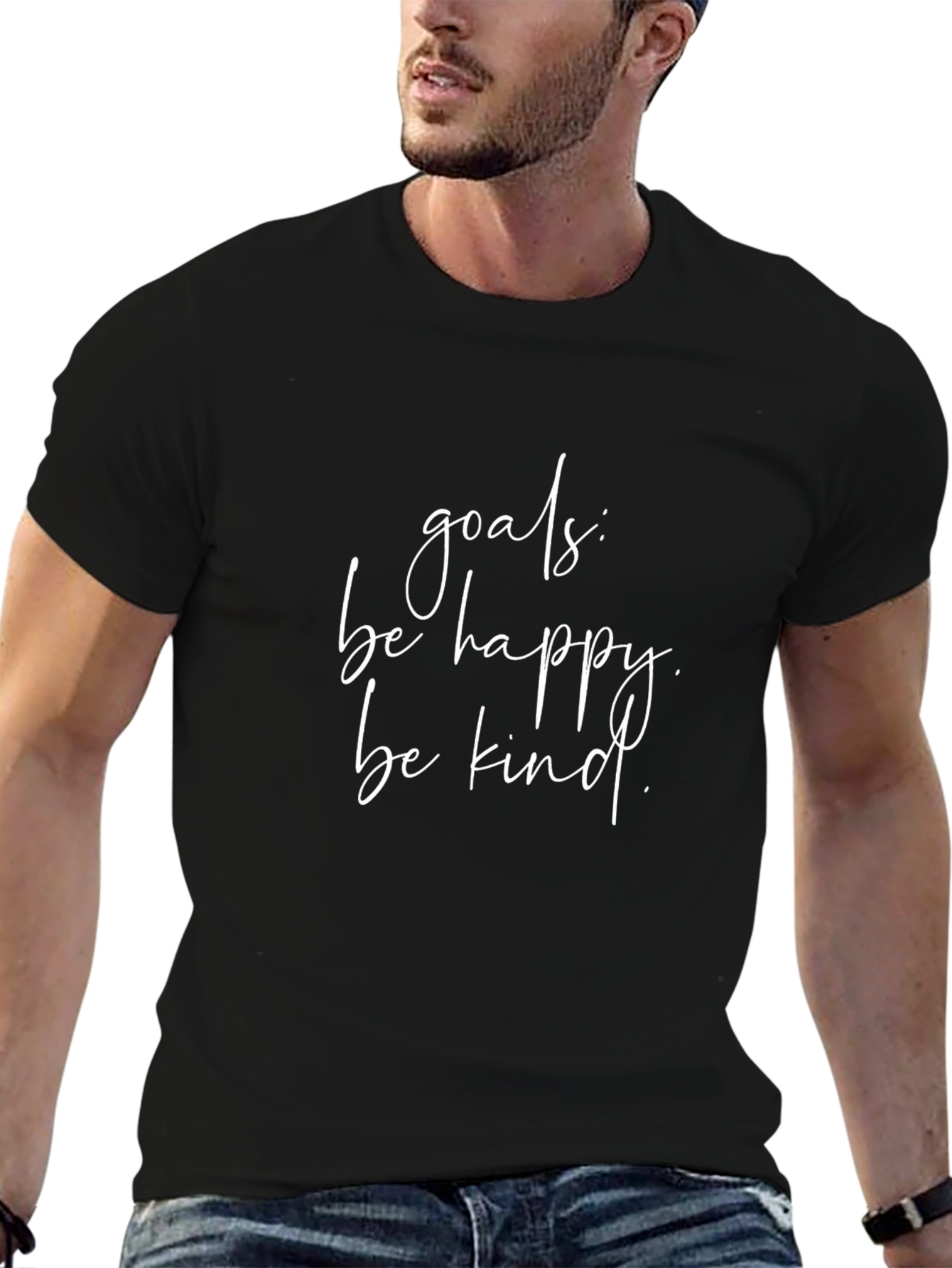 Goals: Be Happy. Be Kind. Graphic Tee