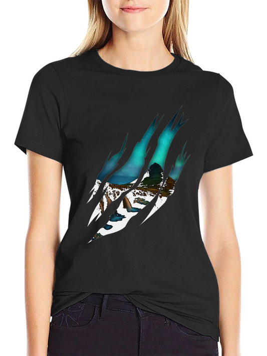 Mens Black Claw Mark Graphic Tee