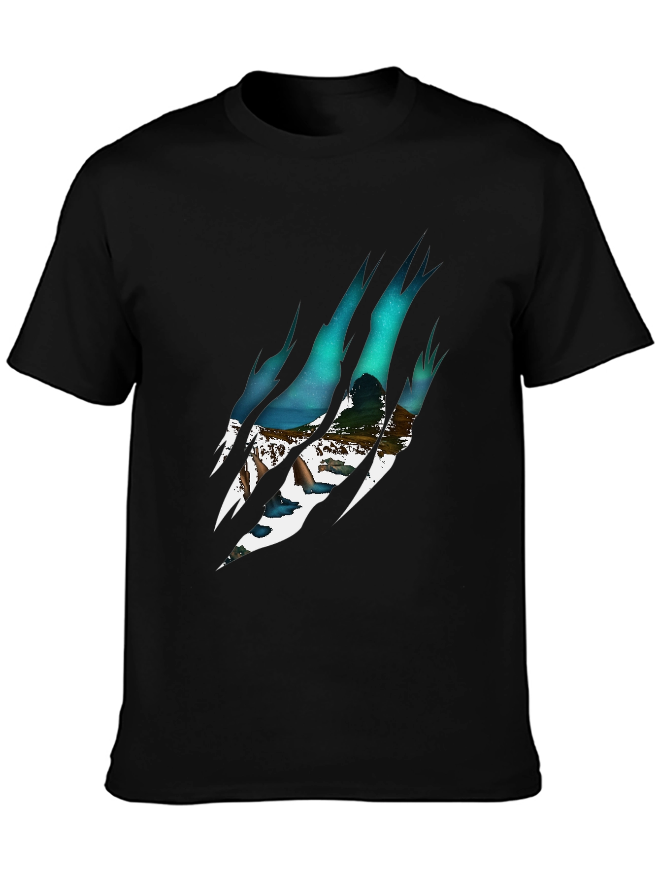 Mens Black Claw Mark Graphic Tee