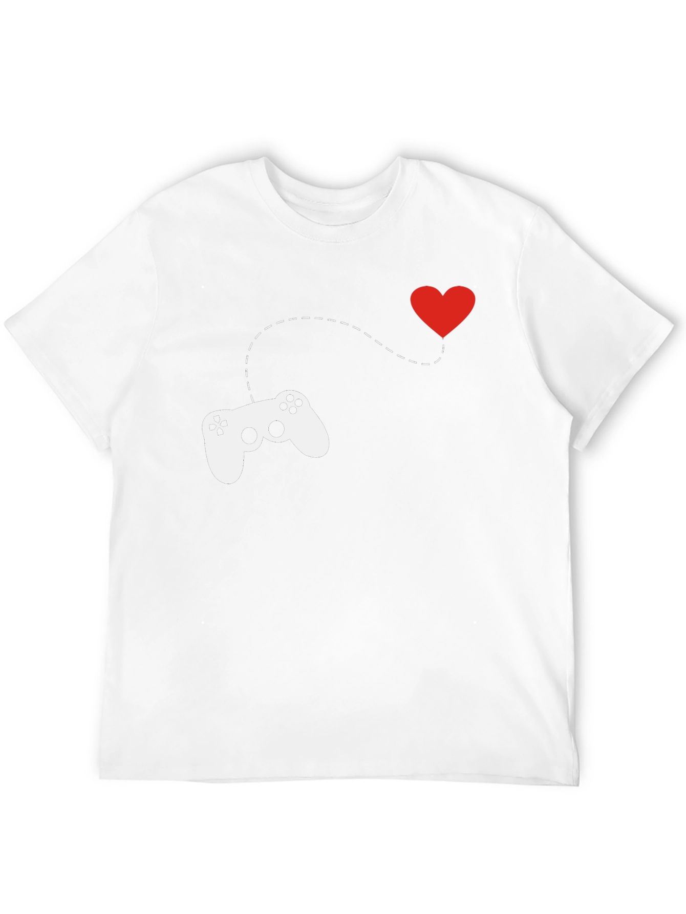Gamer Love T-Shirt - Black Cotton Crew Neck Tee