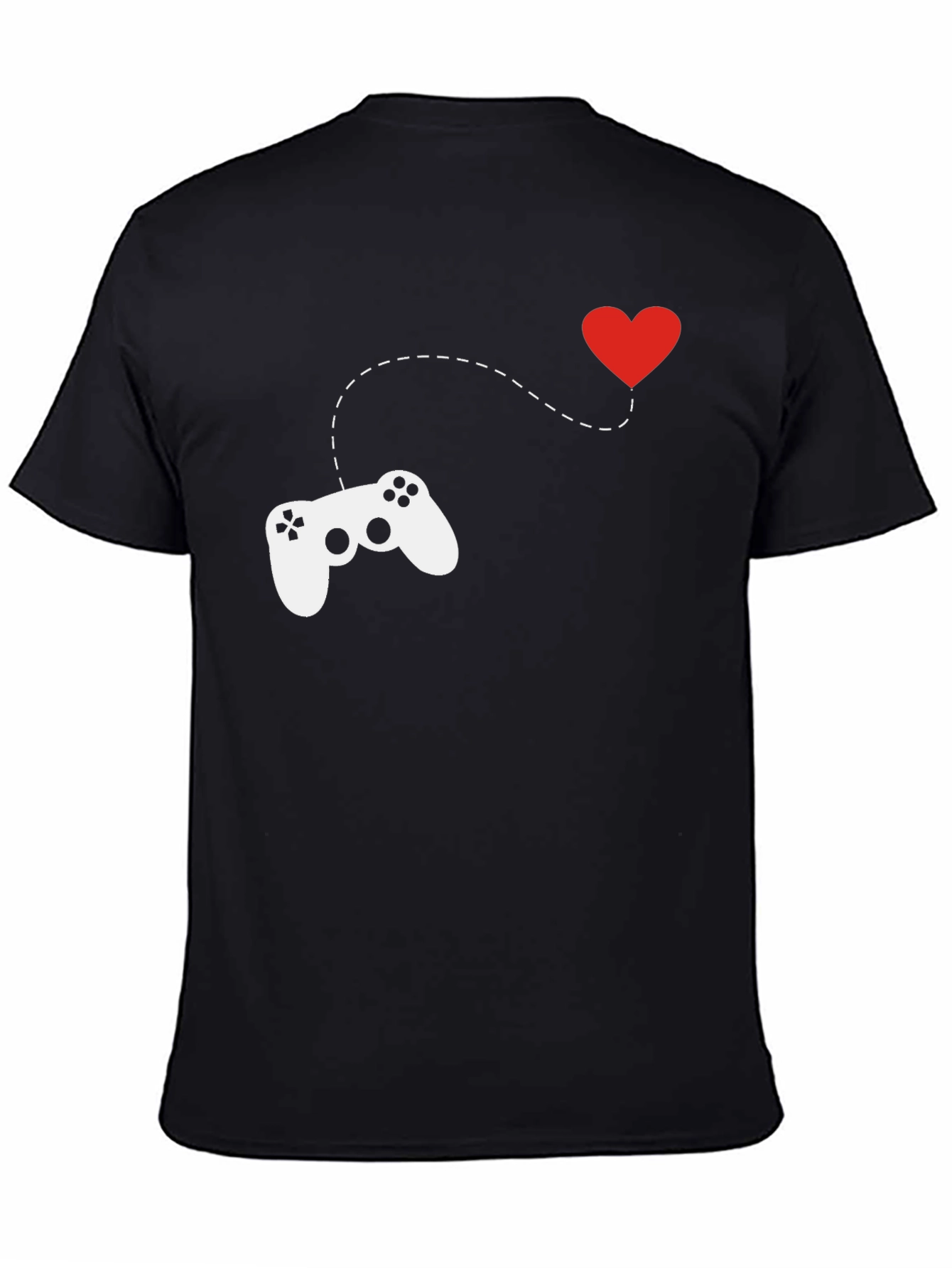 Gamer Love T-Shirt - Black Cotton Crew Neck Tee