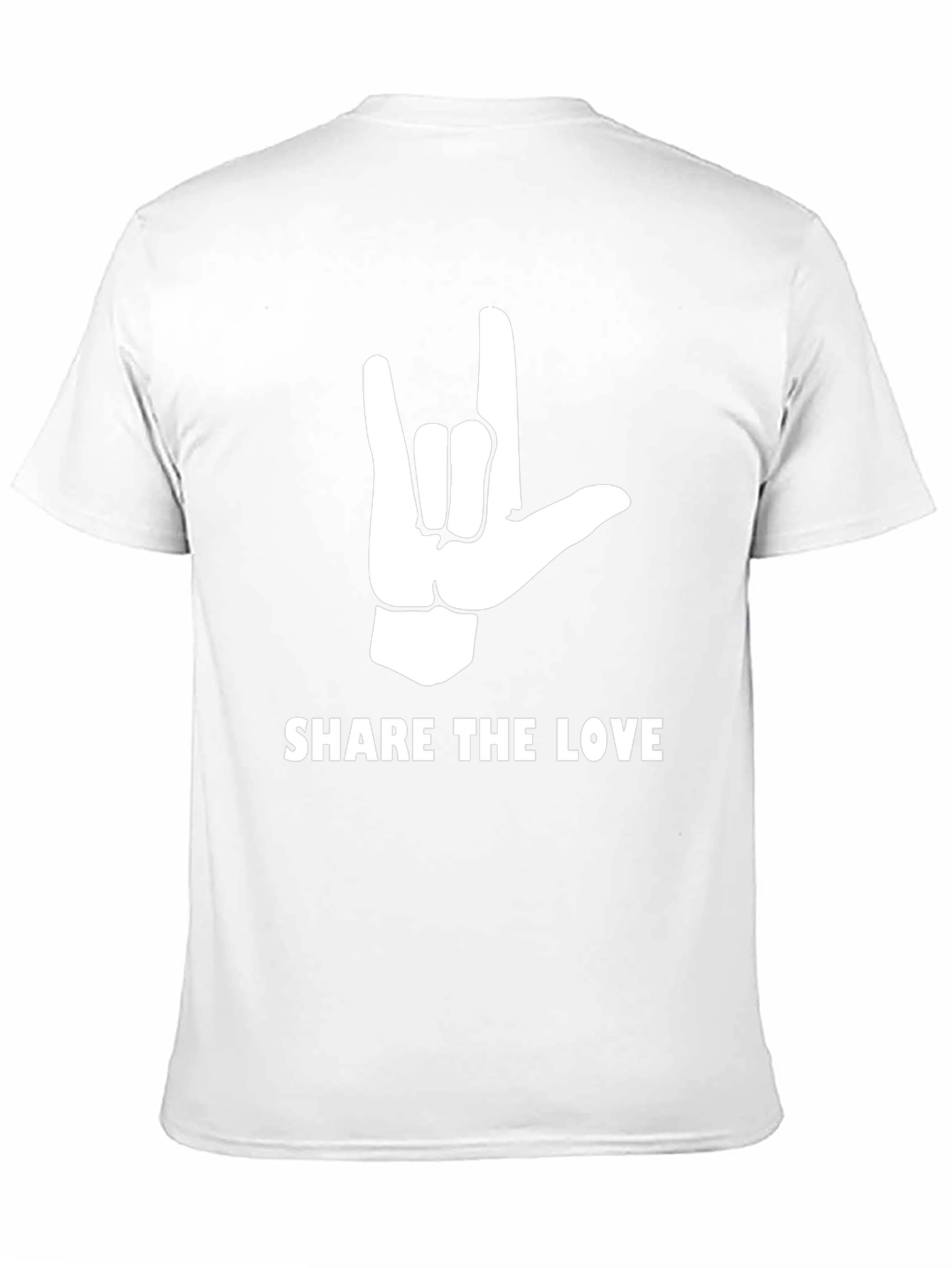 Share the Love ASL T-Shirt - Black Cotton Tee