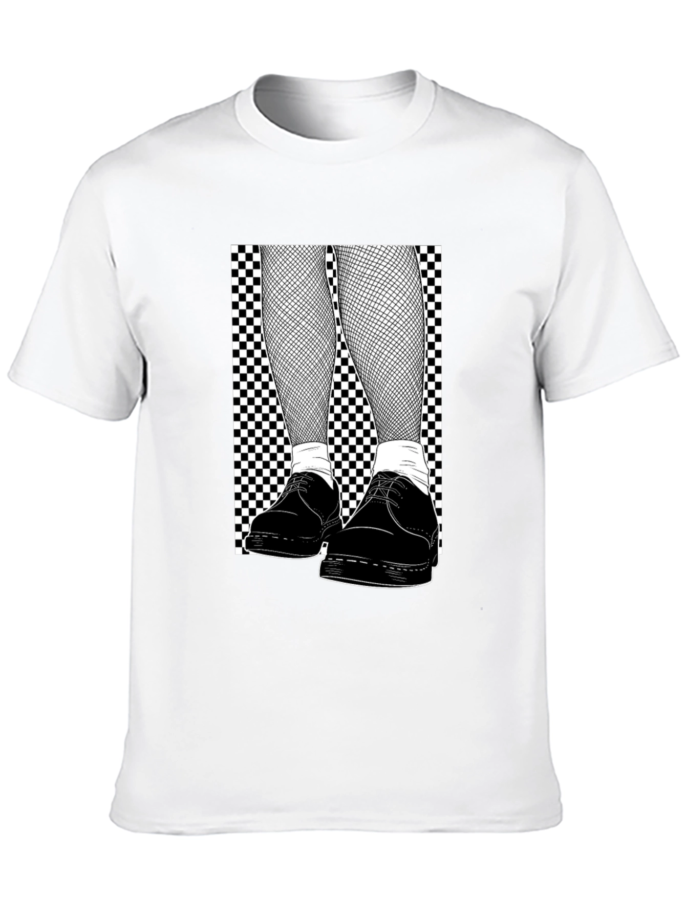 Checkered Style Graphic Tee