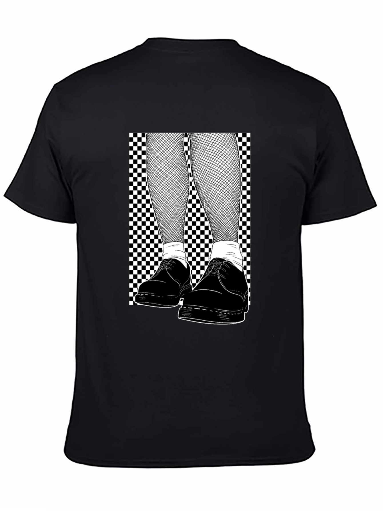 Checkered Style Graphic Tee