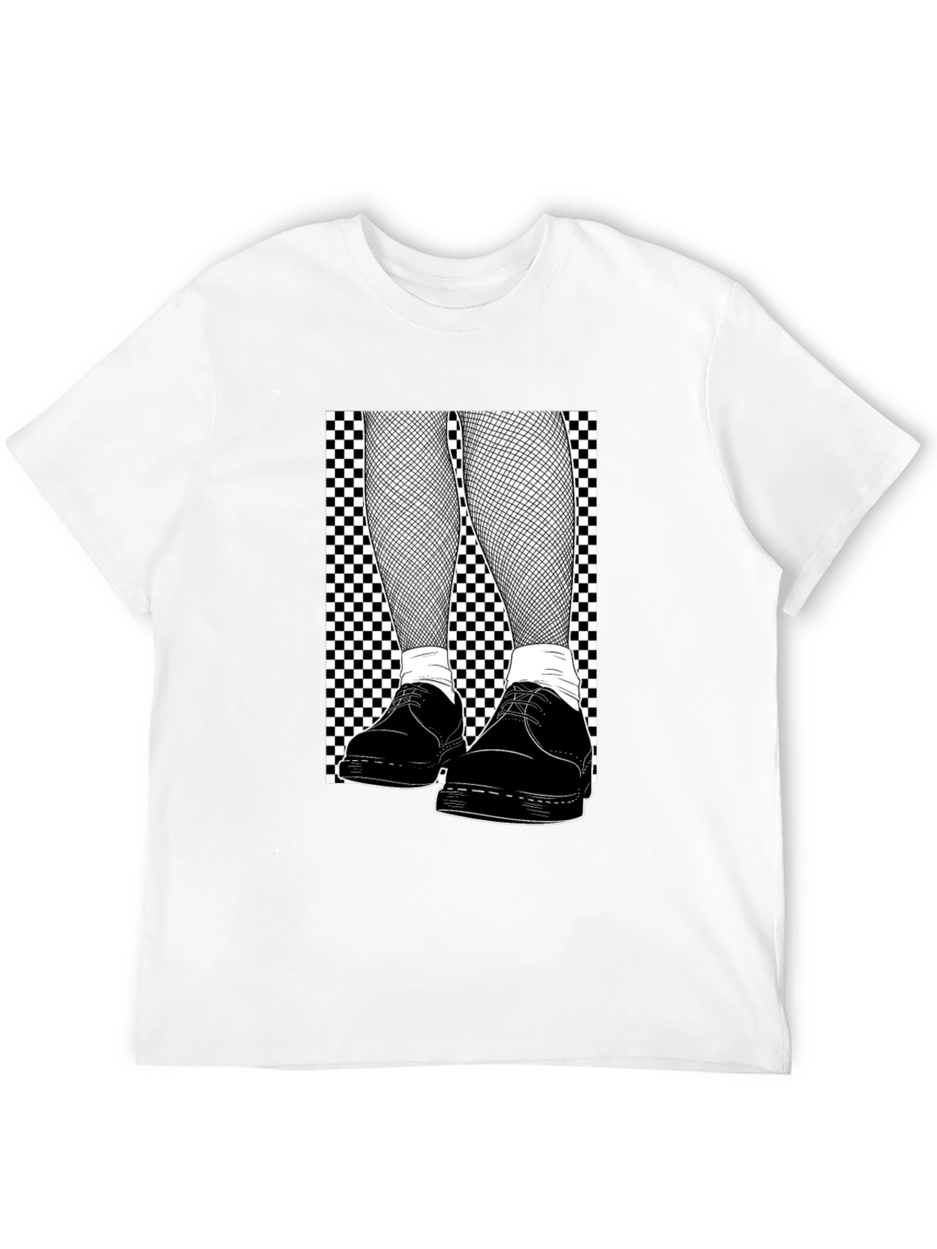 Checkered Style Graphic Tee