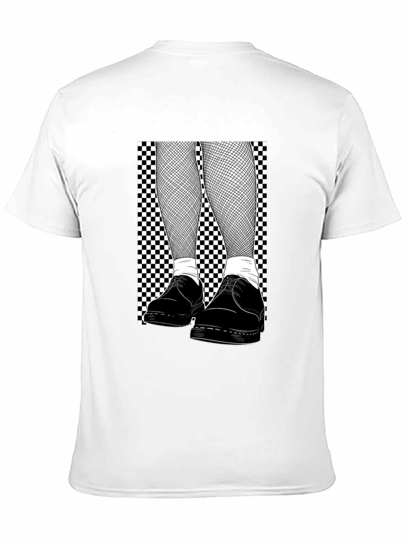 Checkered Style Graphic Tee