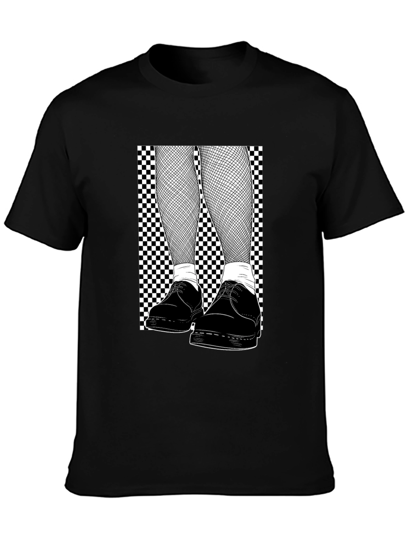 Checkered Style Graphic Tee