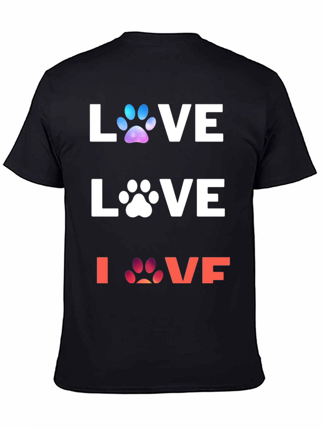 Love Paw Print Graphic T-Shirt