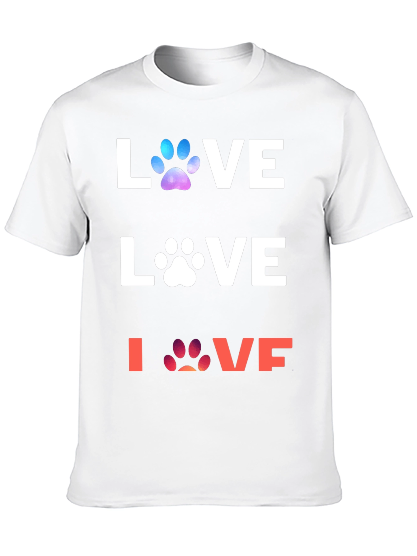 Love Paw Print Graphic T-Shirt