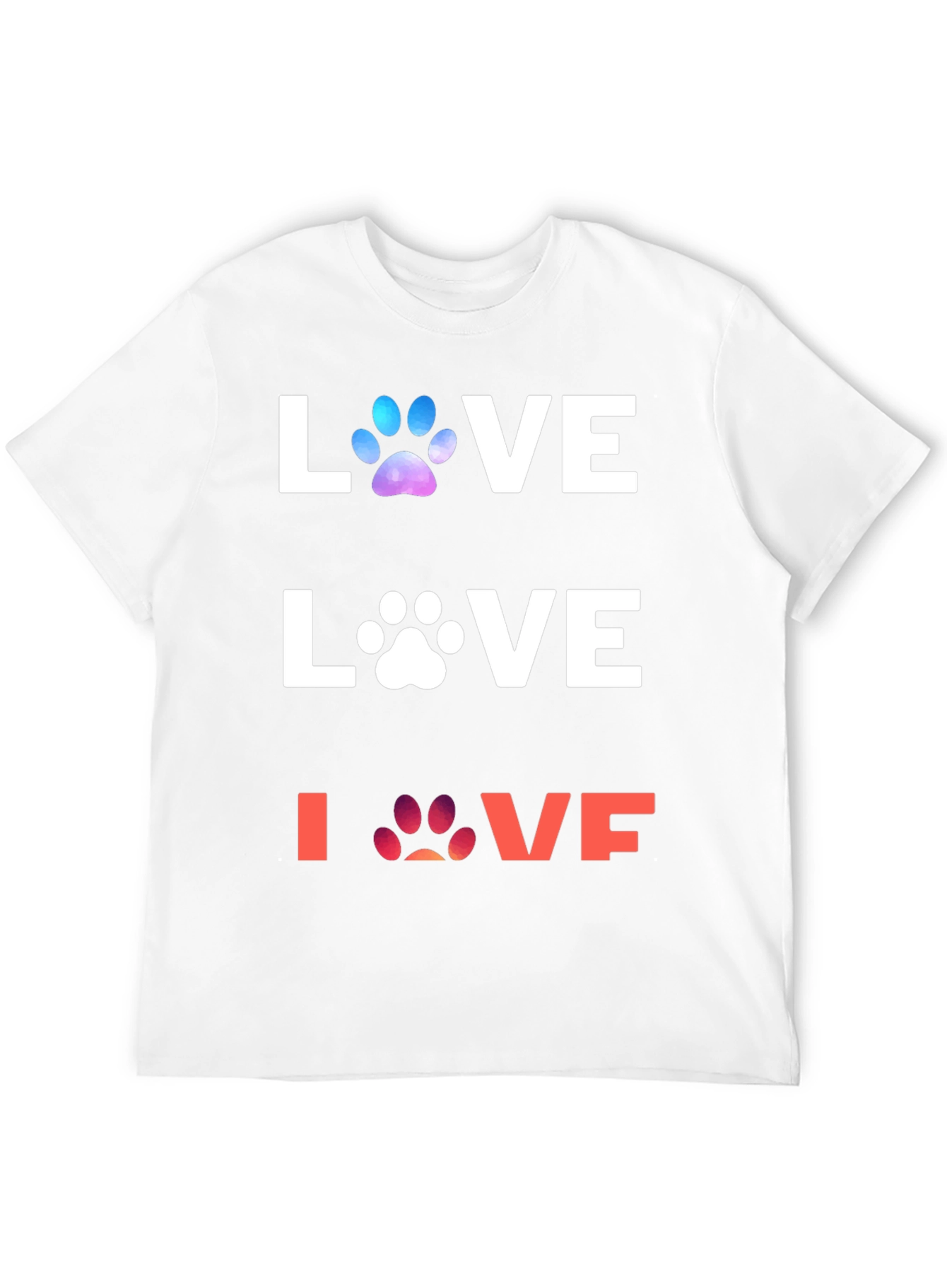 Love Paw Print Graphic T-Shirt