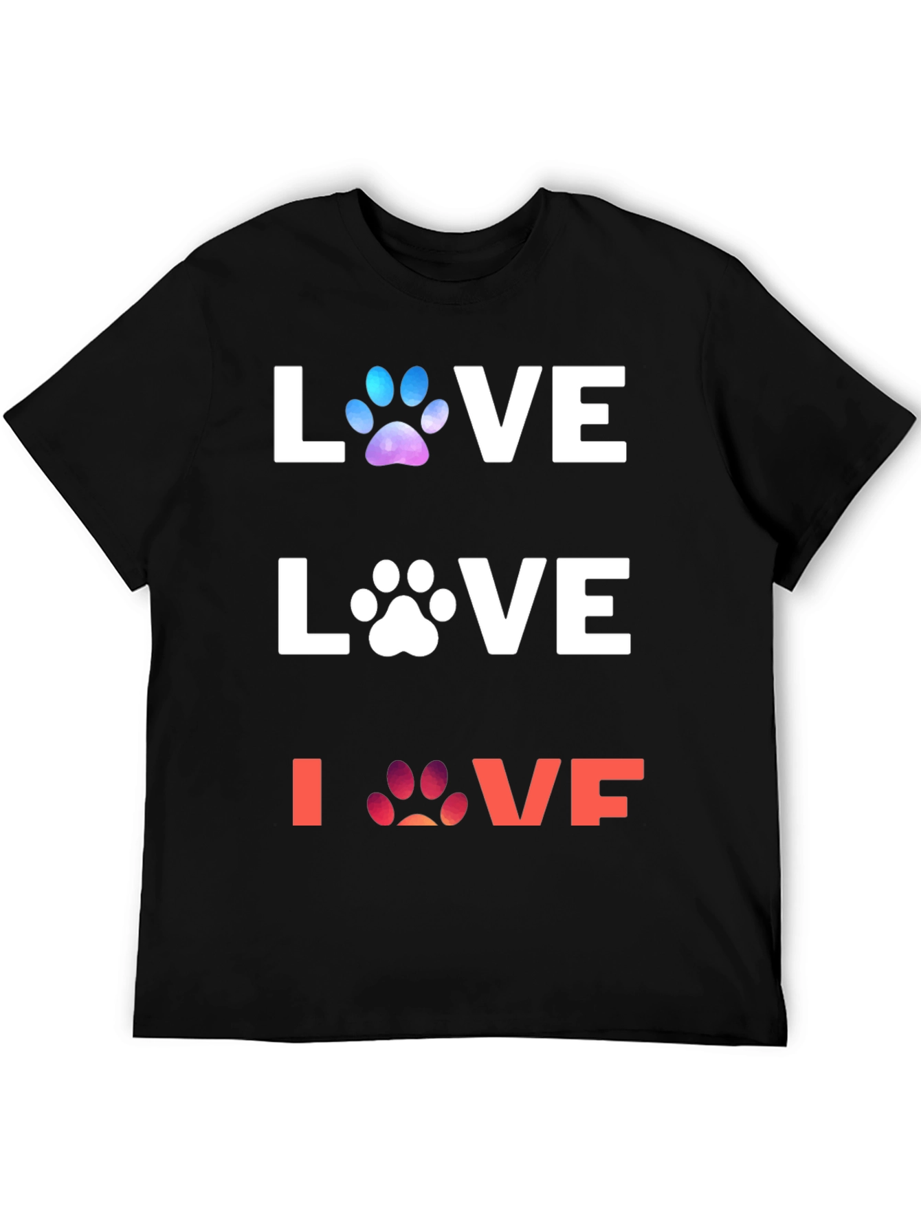 Love Paw Print Graphic T-Shirt