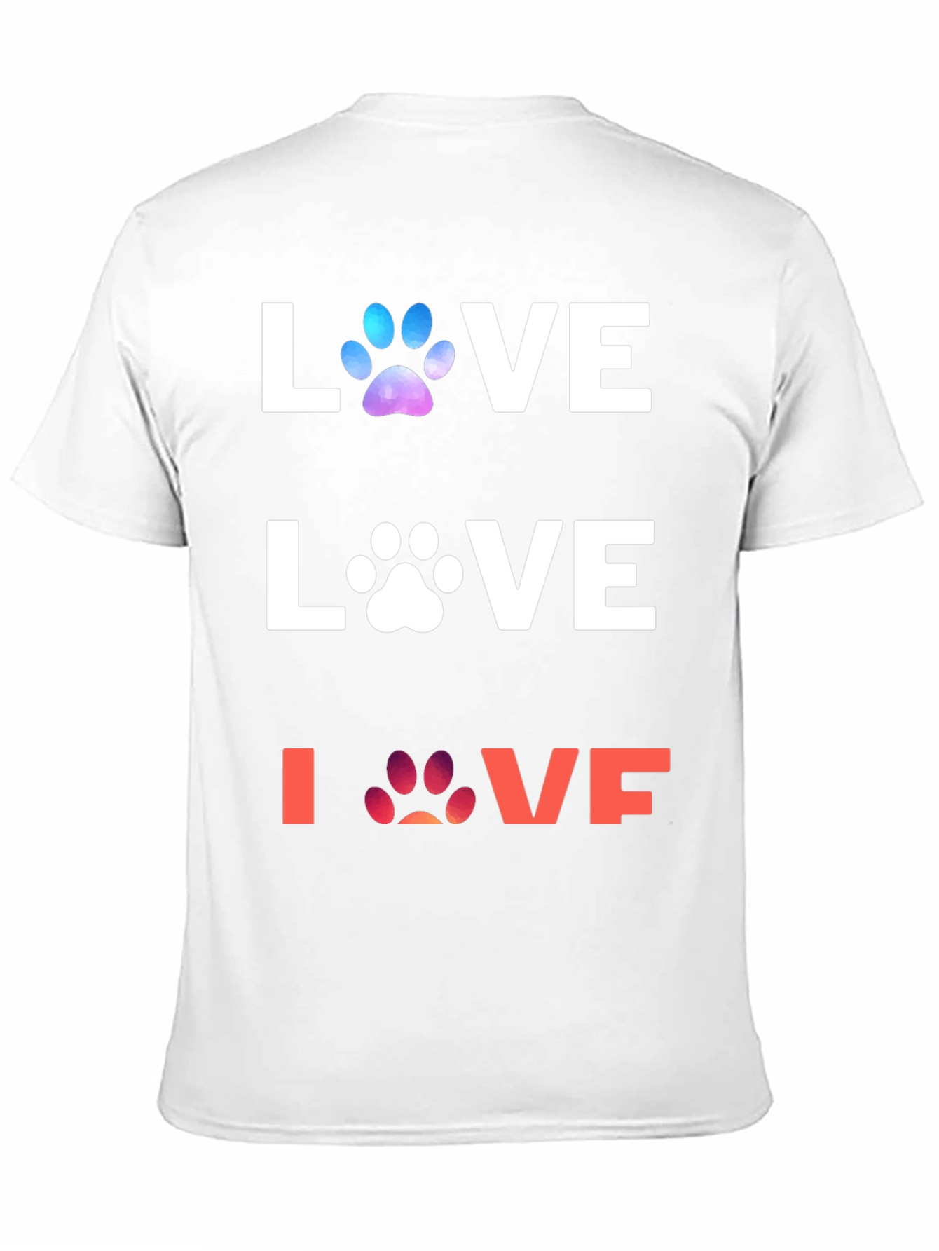 Love Paw Print Graphic T-Shirt