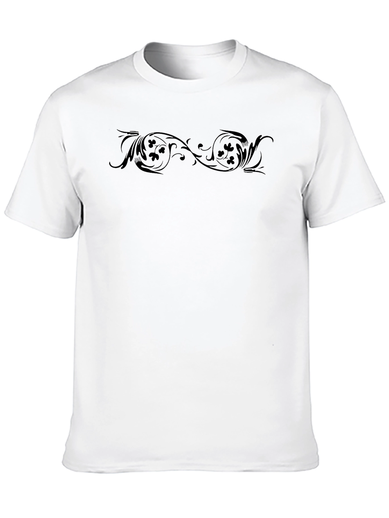 Elegant Black T-Shirt with Decorative Band