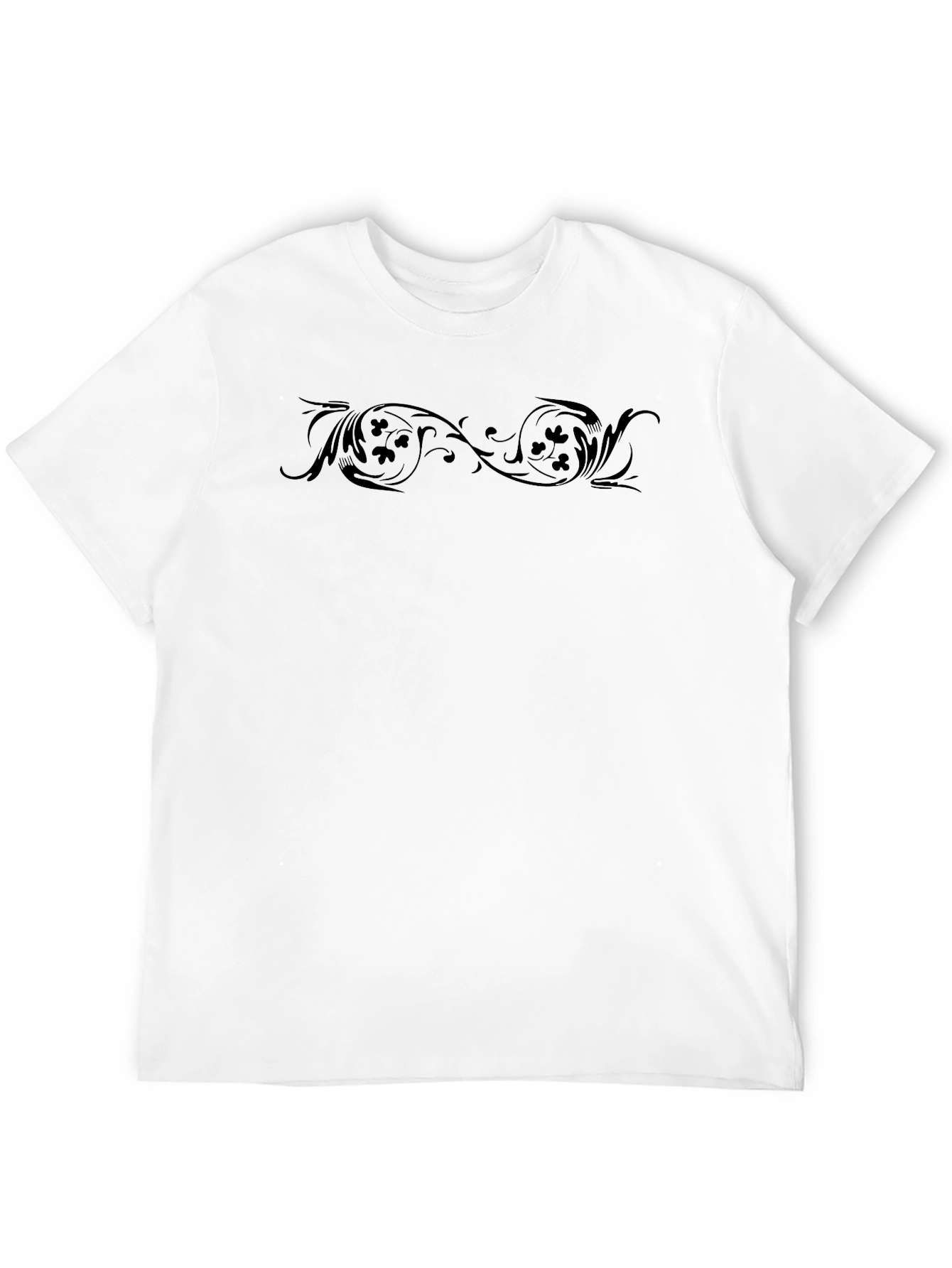 Elegant Black T-Shirt with Decorative Band