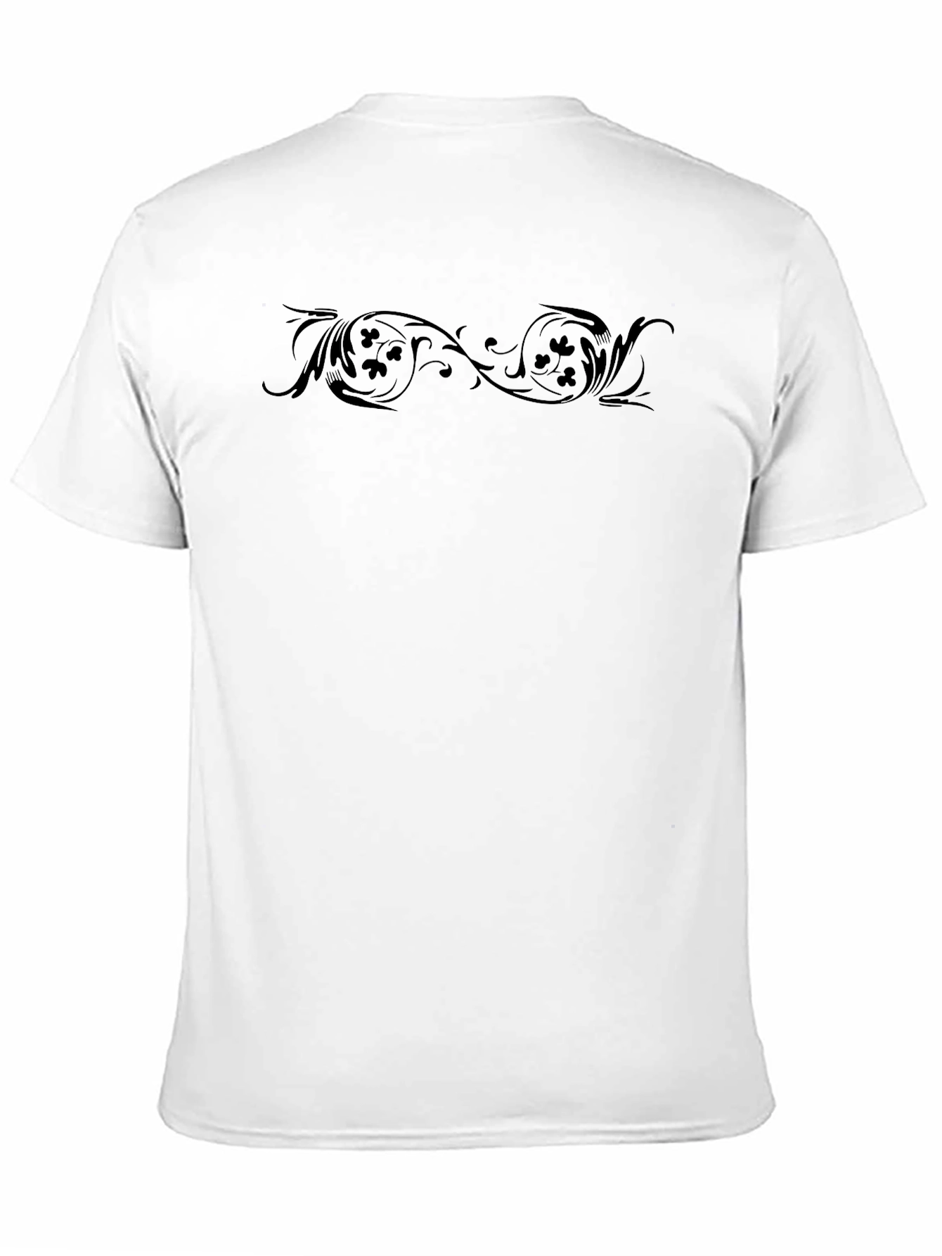 Elegant Black T-Shirt with Decorative Band