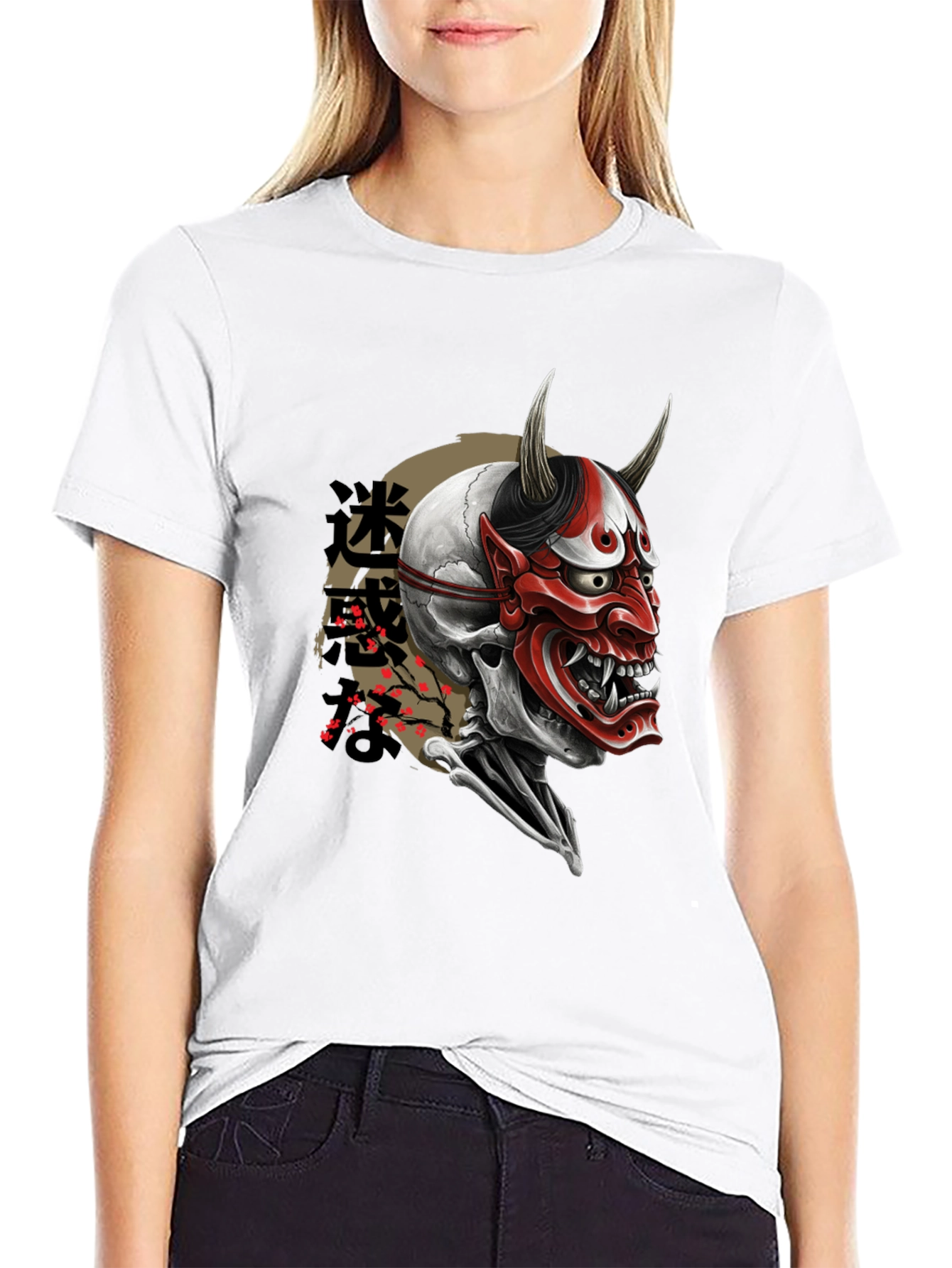 Japanese Oni Skull T-Shirt - Mens Graphic Tee