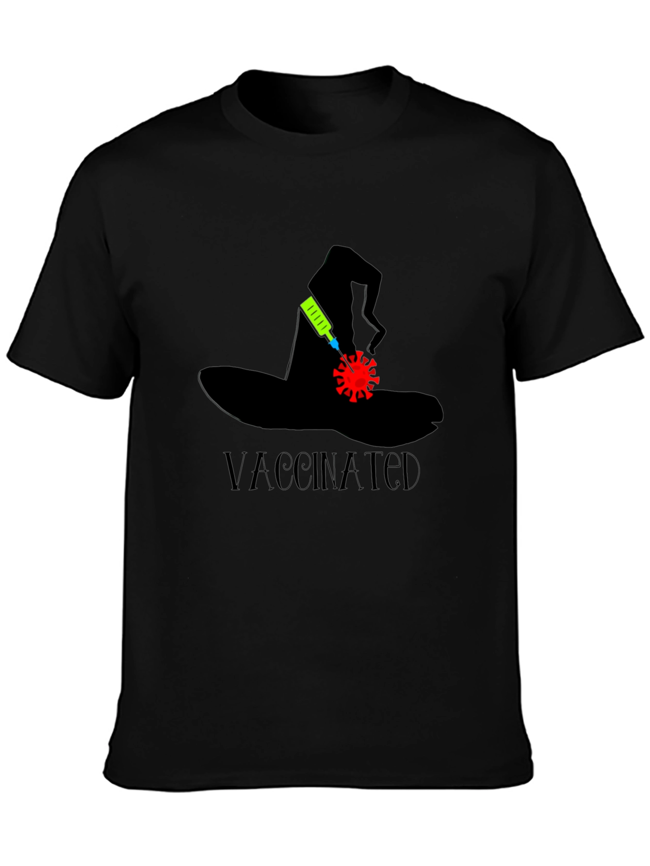 Vaccinated Halloween Witch Hat T-Shirt