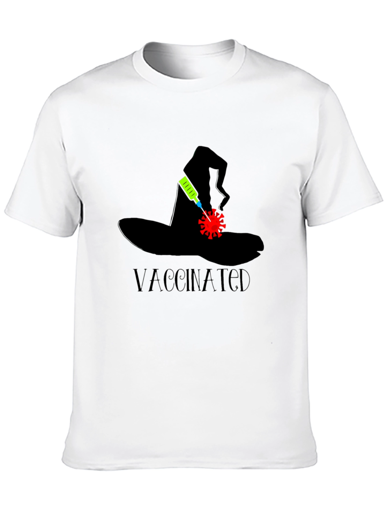 Vaccinated Halloween Witch Hat T-Shirt