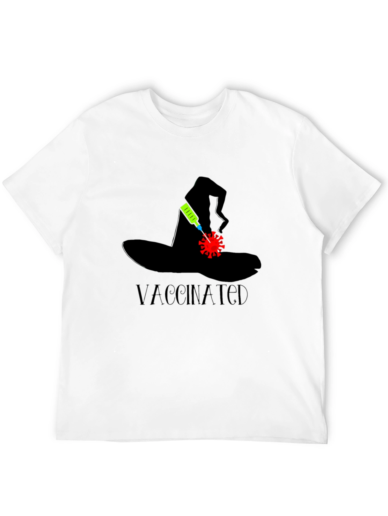 Vaccinated Halloween Witch Hat T-Shirt
