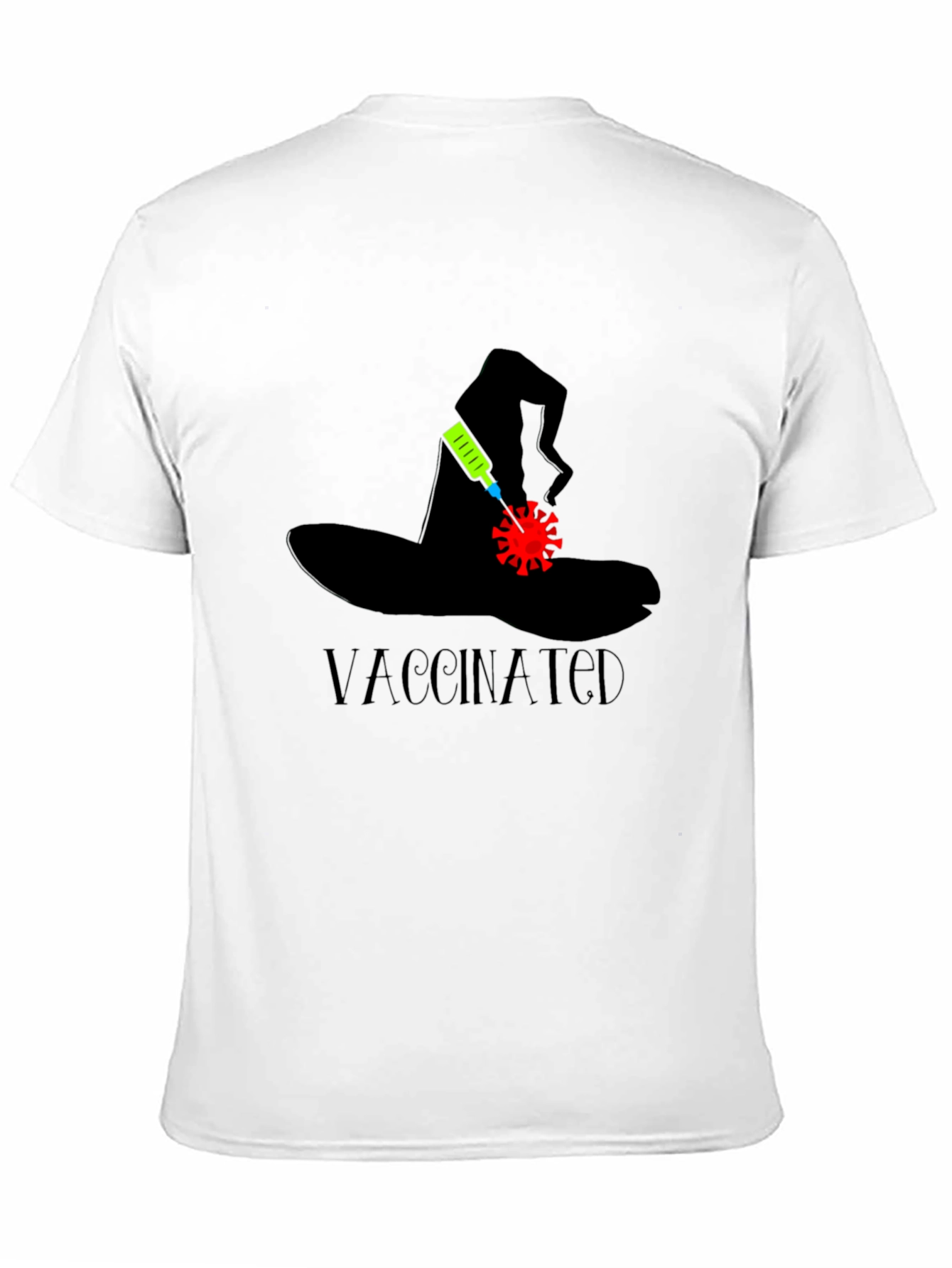 Vaccinated Halloween Witch Hat T-Shirt