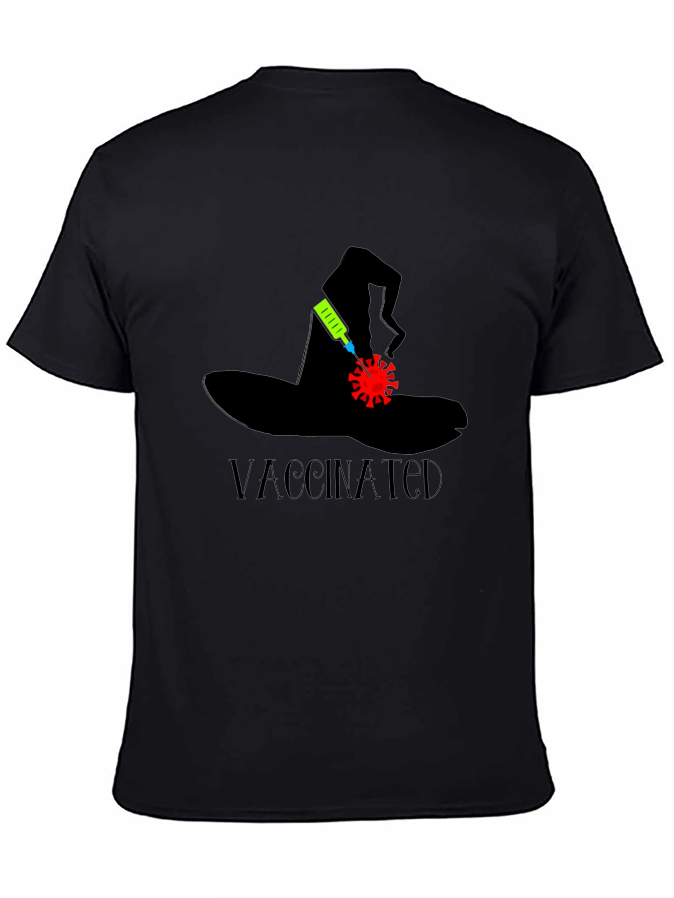 Vaccinated Halloween Witch Hat T-Shirt