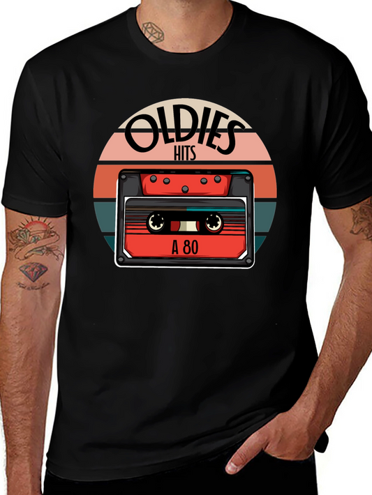 Oldies Hits Cassette Tape T-Shirt - Vintage 80s Retro Style Tee