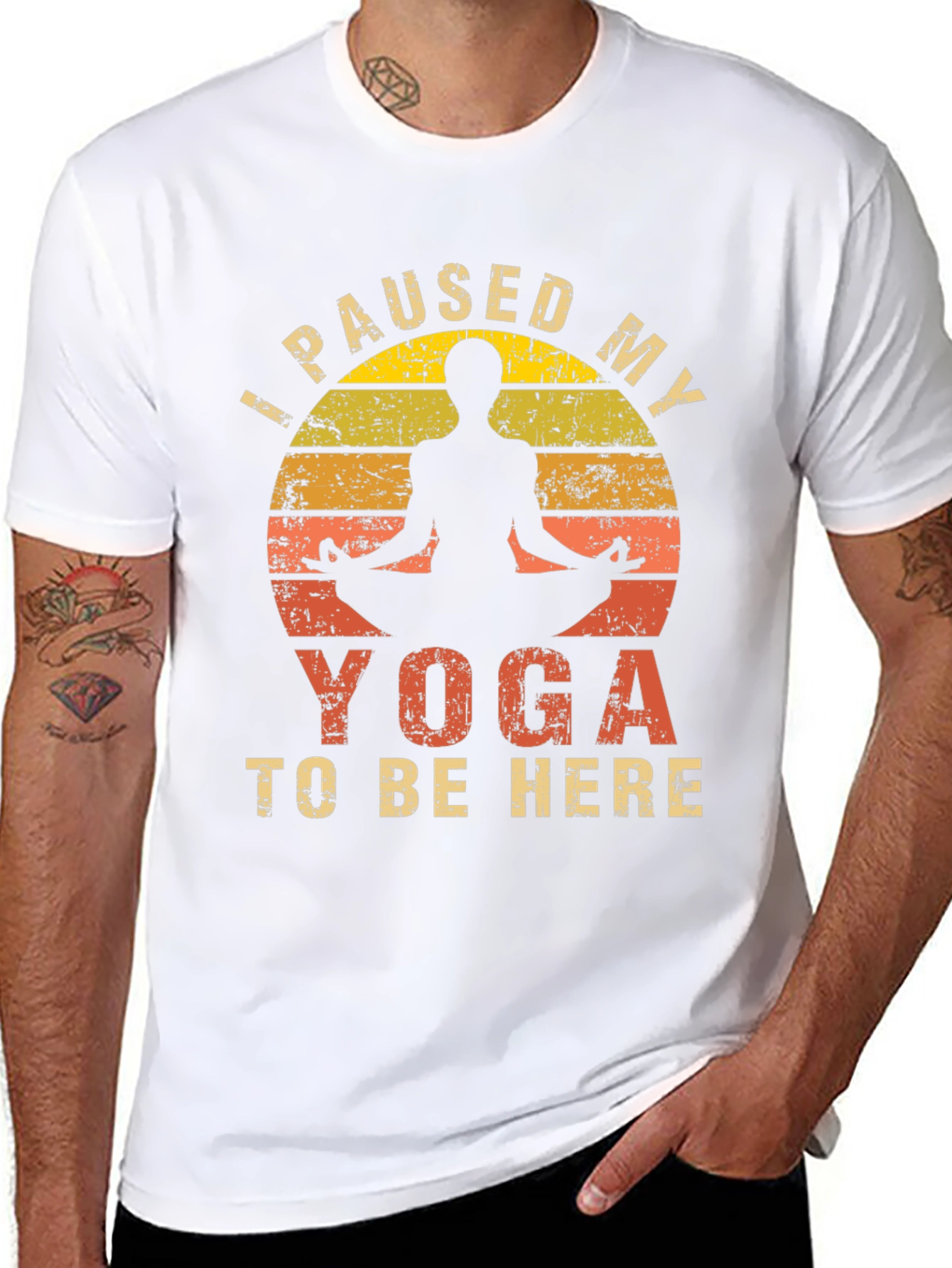 Yoga T-Shirt: Paused My Yoga To Be Here