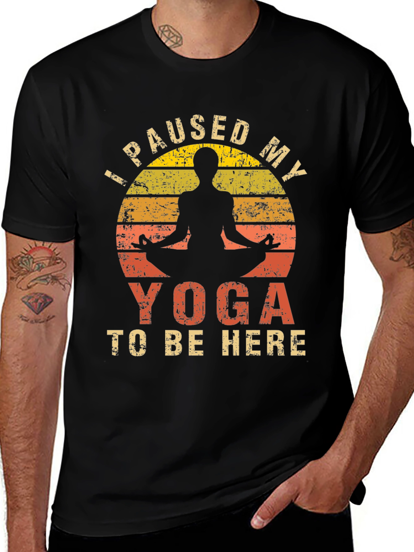 Yoga T-Shirt: Paused My Yoga To Be Here