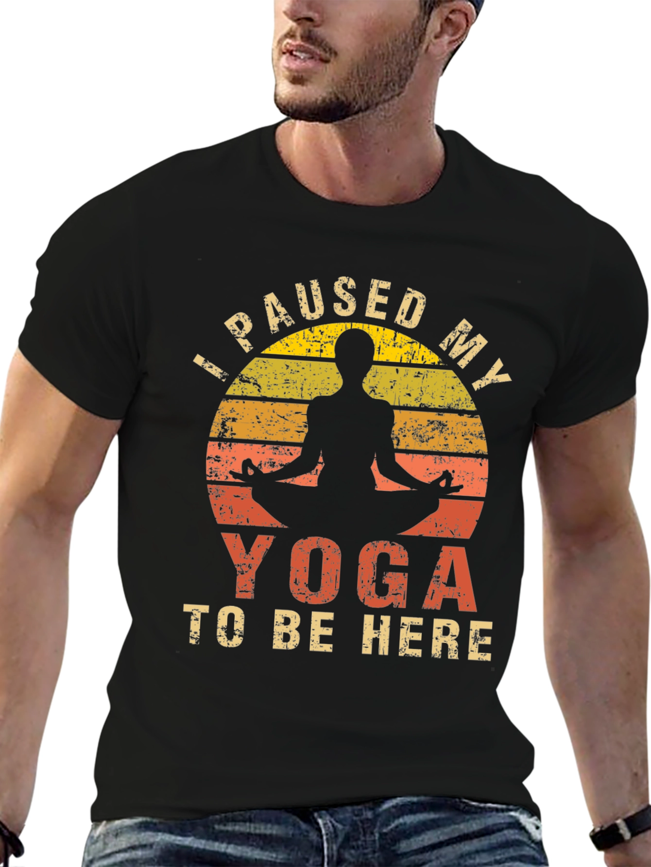 Yoga T-Shirt: Paused My Yoga To Be Here