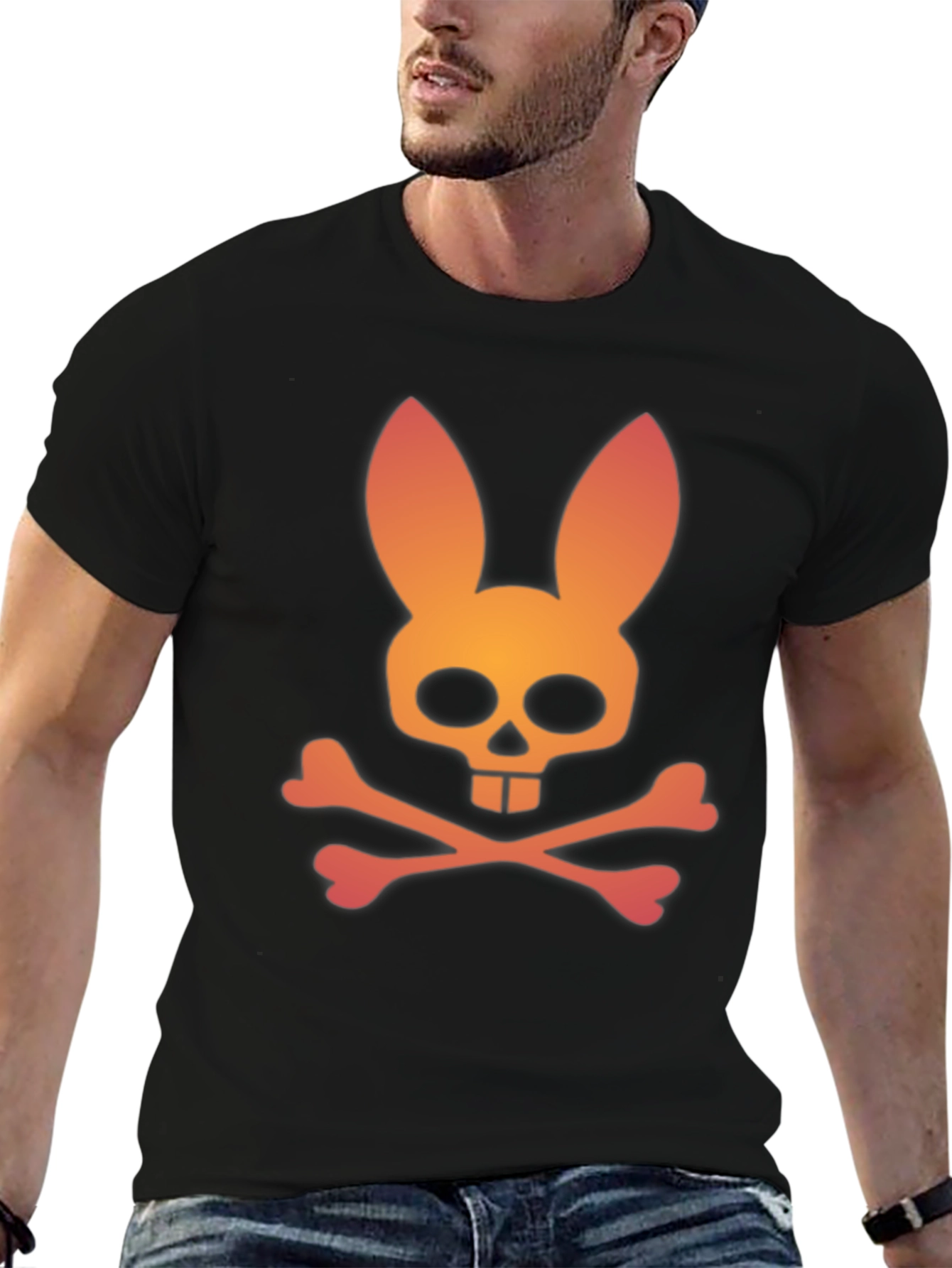 Bunny Skull T-Shirt - Edgy Streetwear
