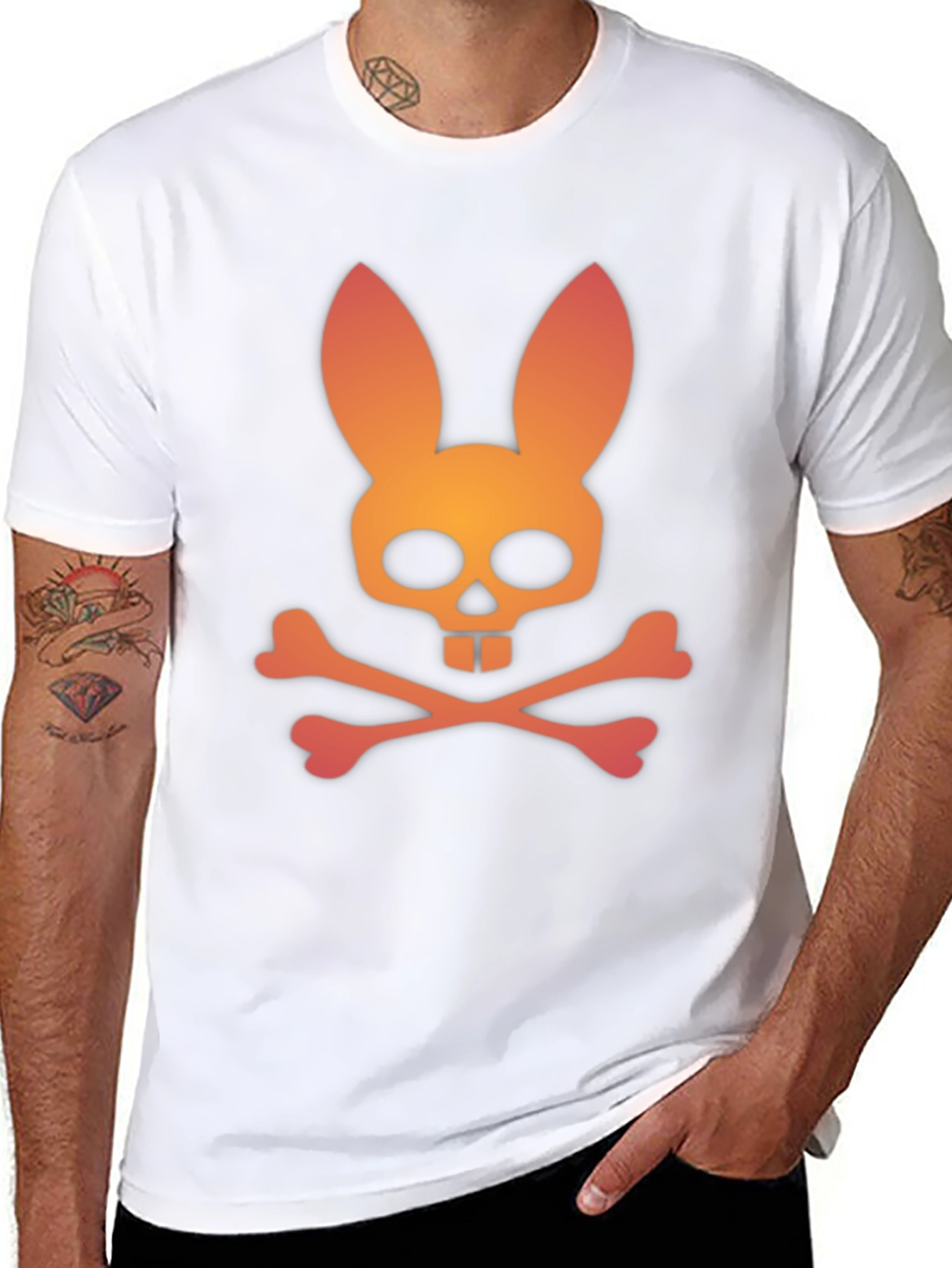 Bunny Skull T-Shirt - Edgy Streetwear
