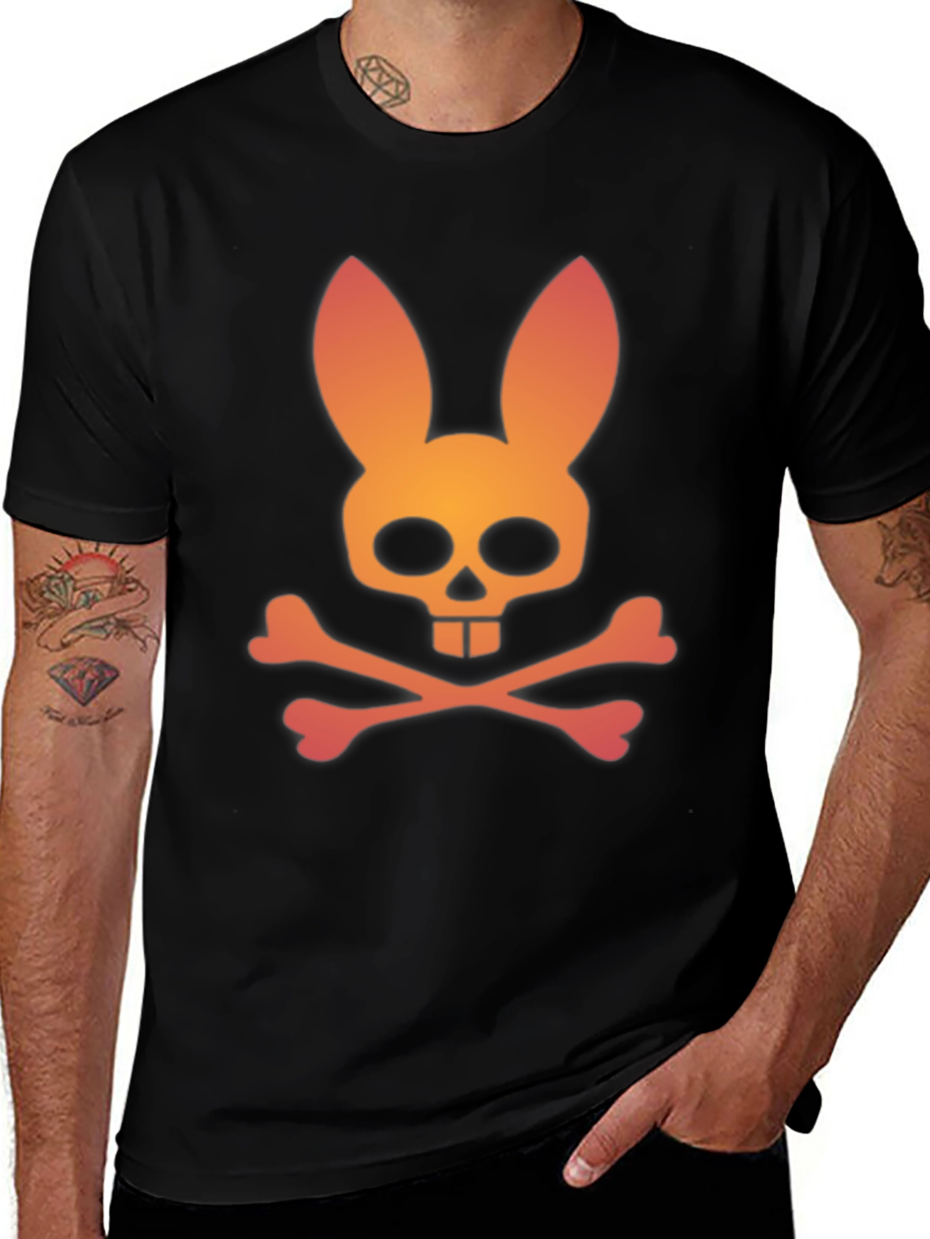 Bunny Skull T-Shirt - Edgy Streetwear